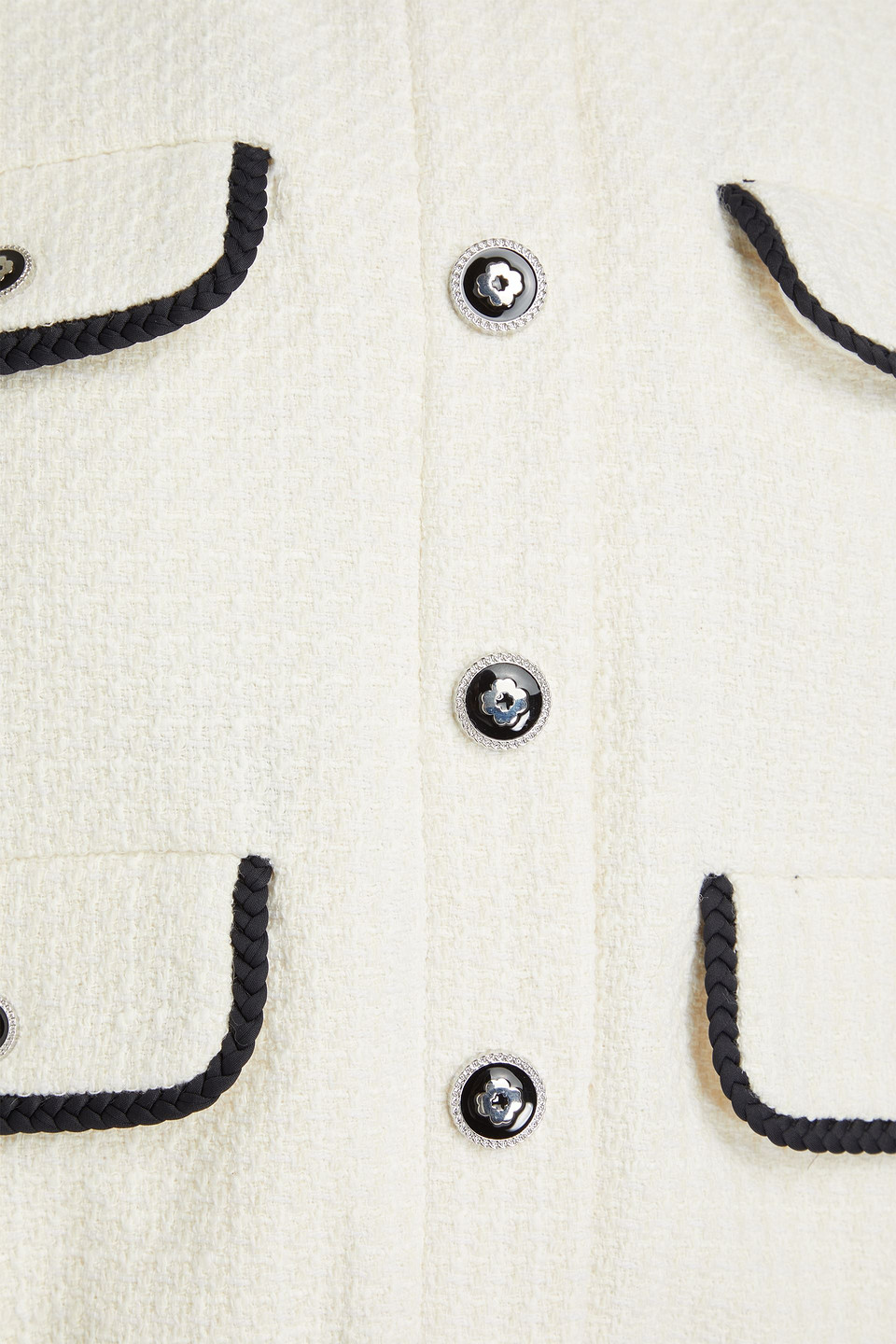 Maje Tweed Jacket In Ivory