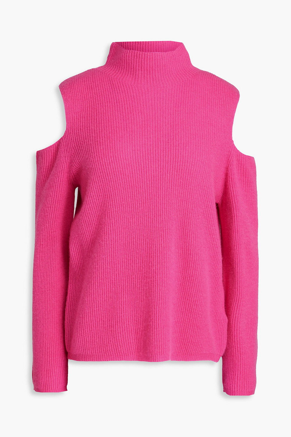 Maje Open-shoulder Cashmere Jumper In Fuchsia Pink