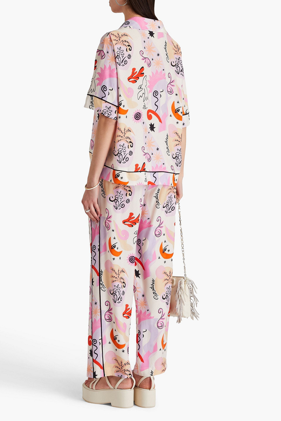  Maje - Hemd Aus Seidensatin Mit Print - Bunt - 0 
