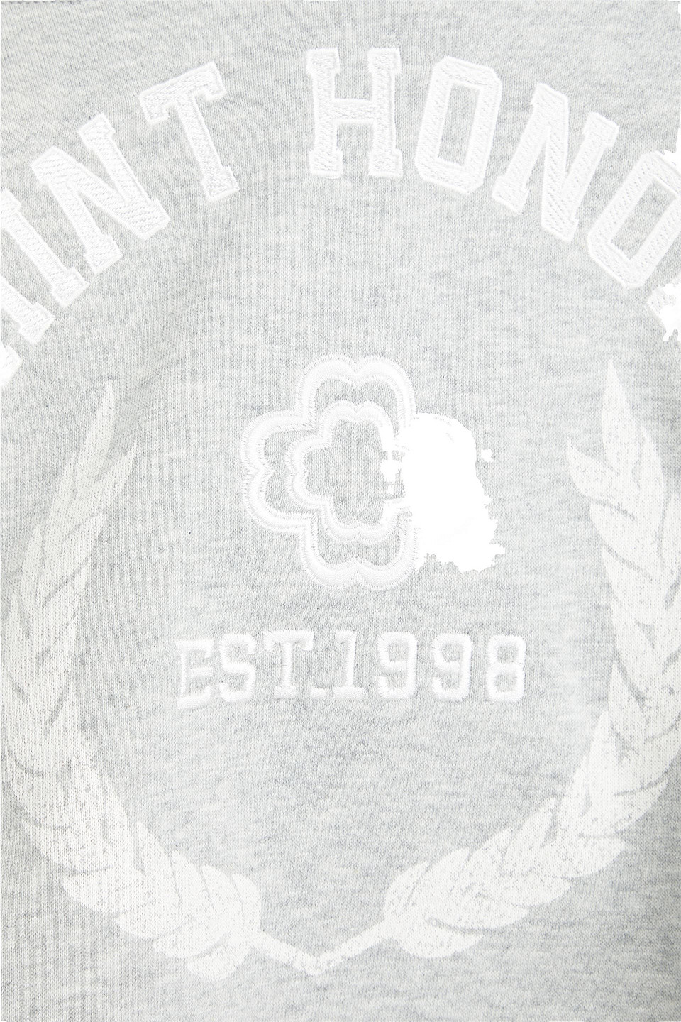 MAJE CROPPED EMBROIDERED COTTON-FLEECE HOODIE