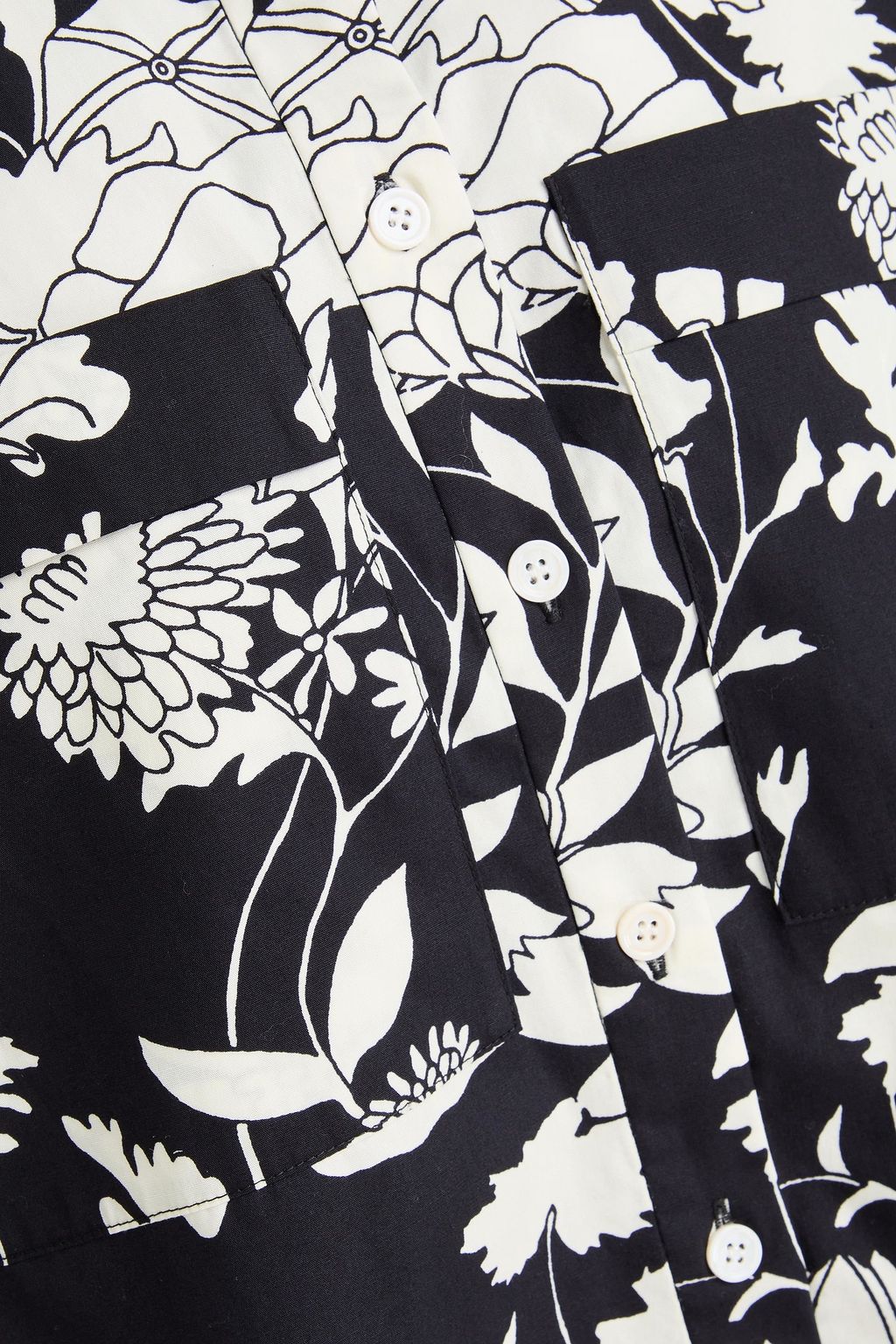 MAJE Floral-print cotton shirt