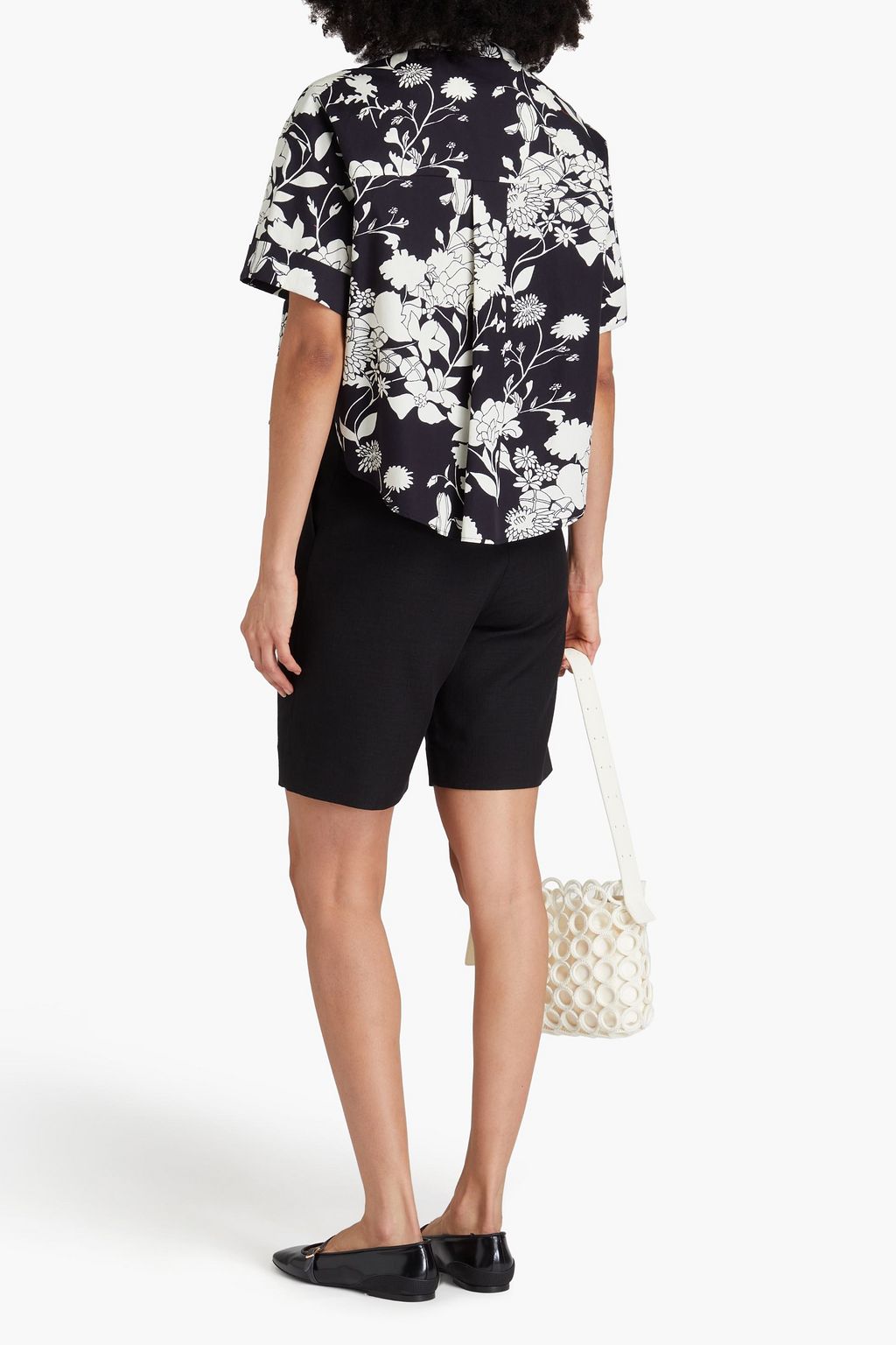 MAJE Floral-print cotton shirt