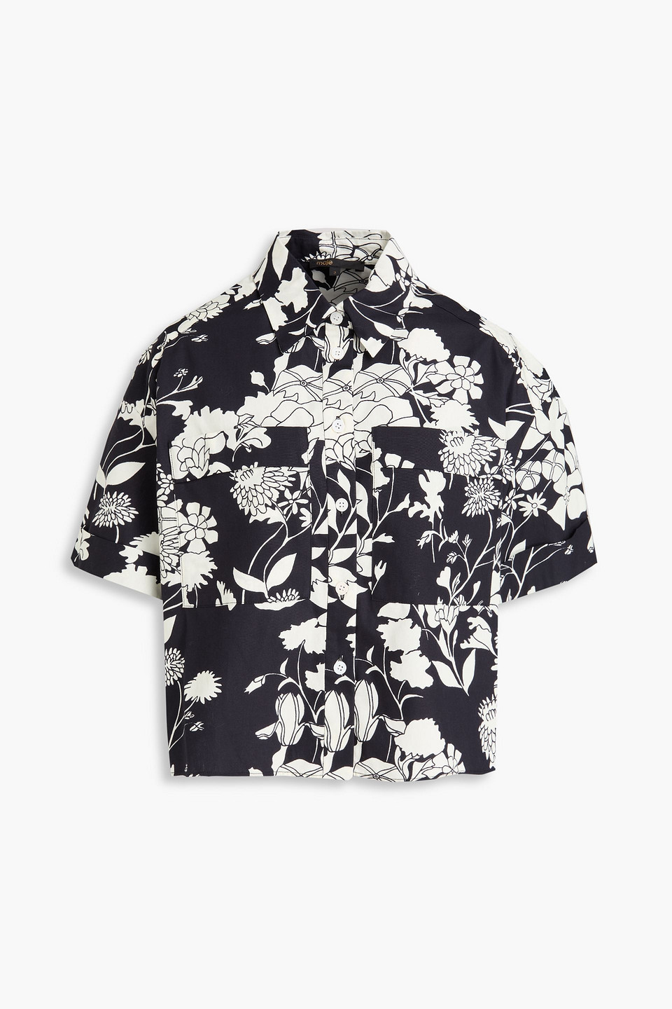 Maje Floral-print Cotton Shirt