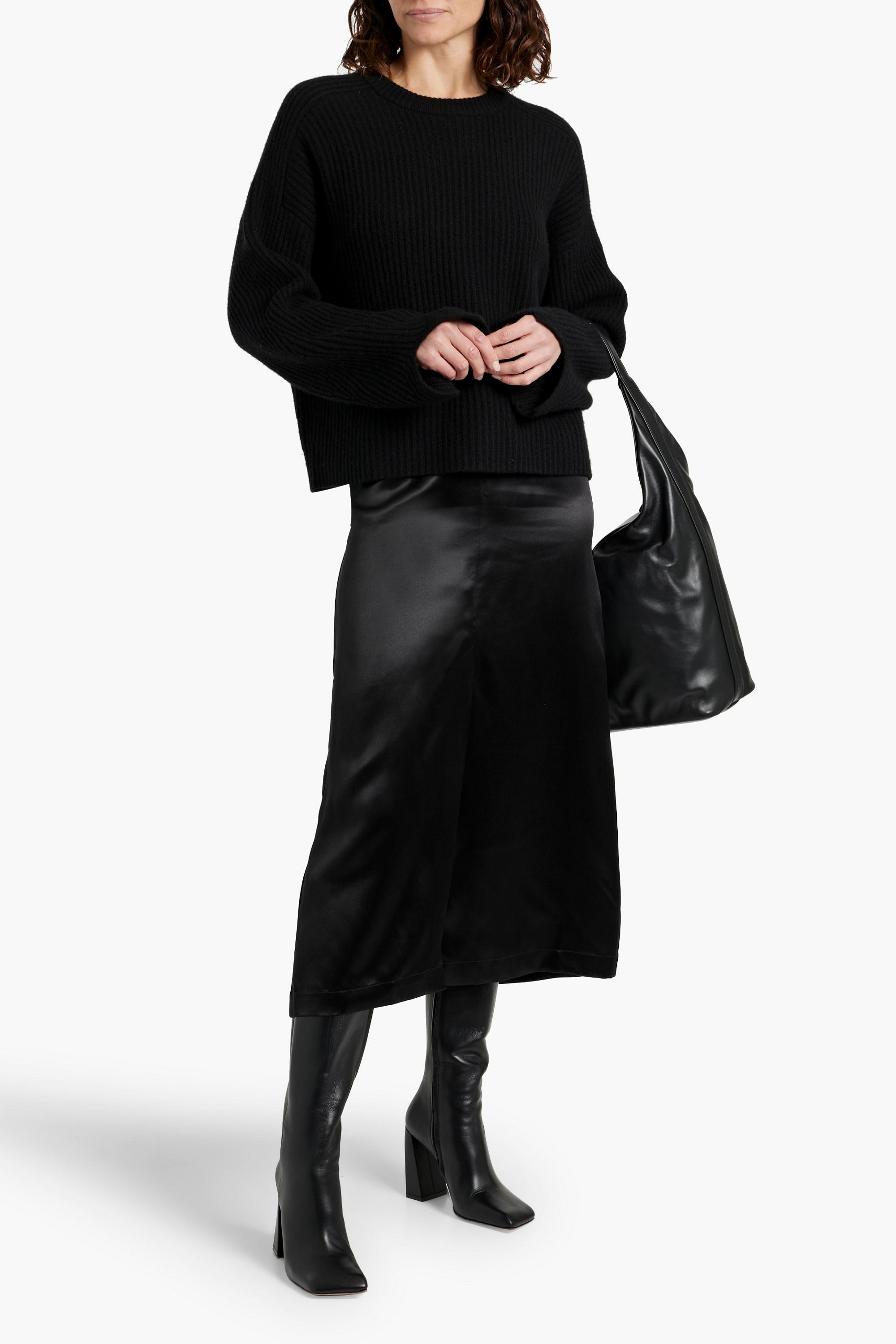 Loulou Studio Lys silk-blend satin midi skirt