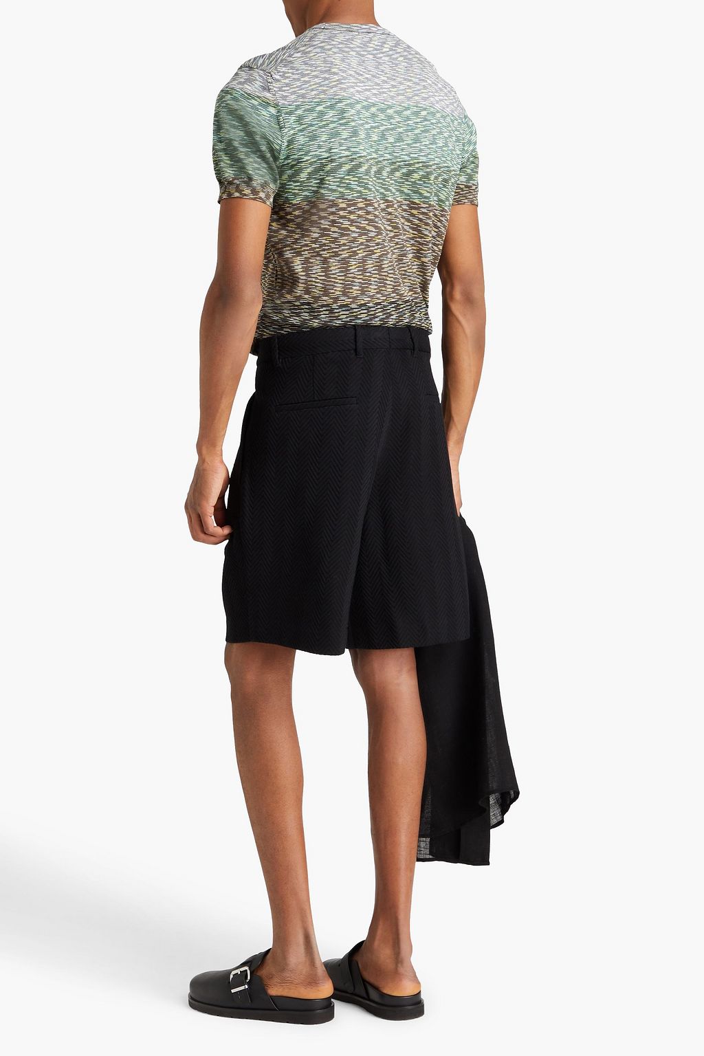 MISSONI 크리스털 장식 크레이프 크롭 탑