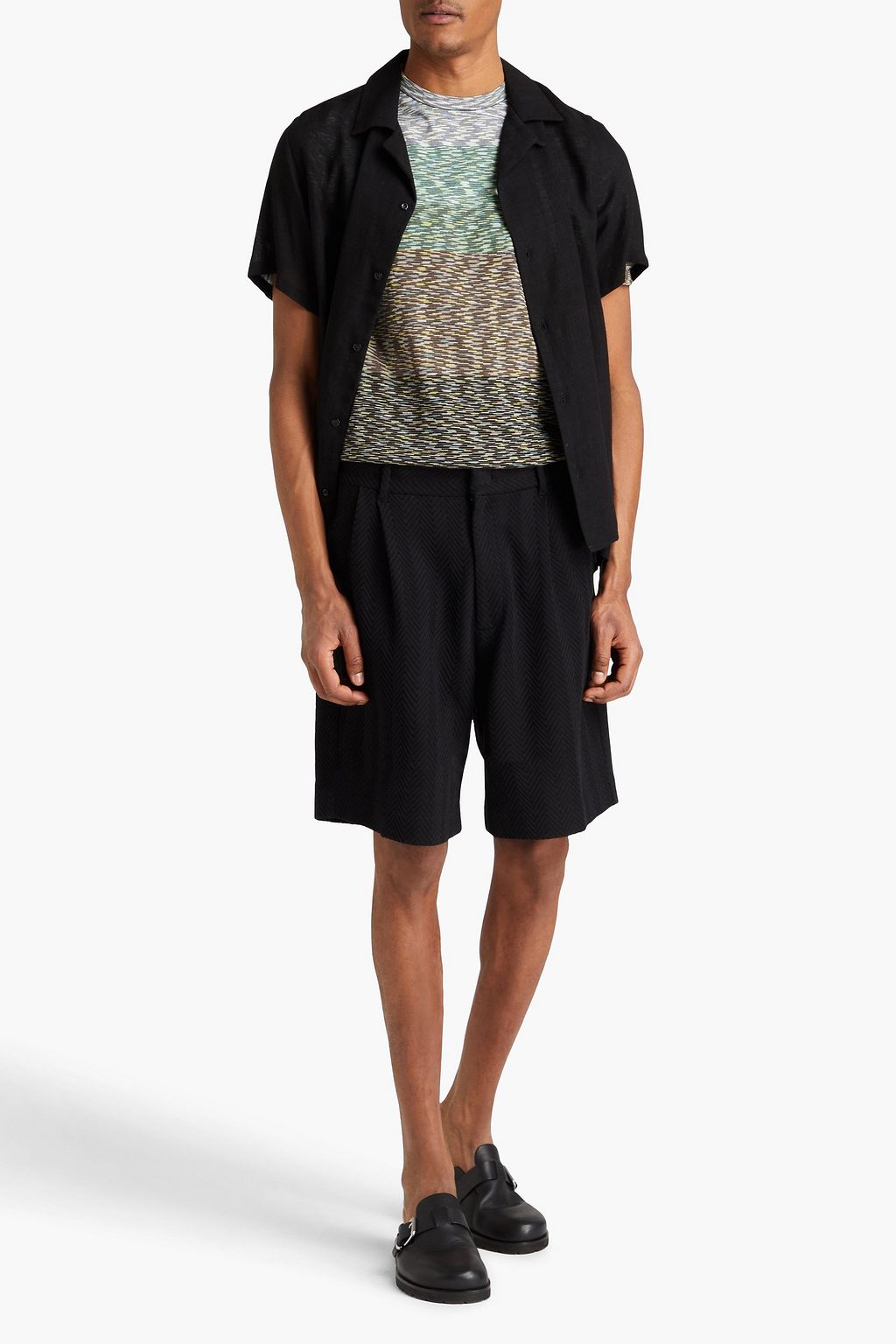 MISSONI 크리스털 장식 크레이프 크롭 탑