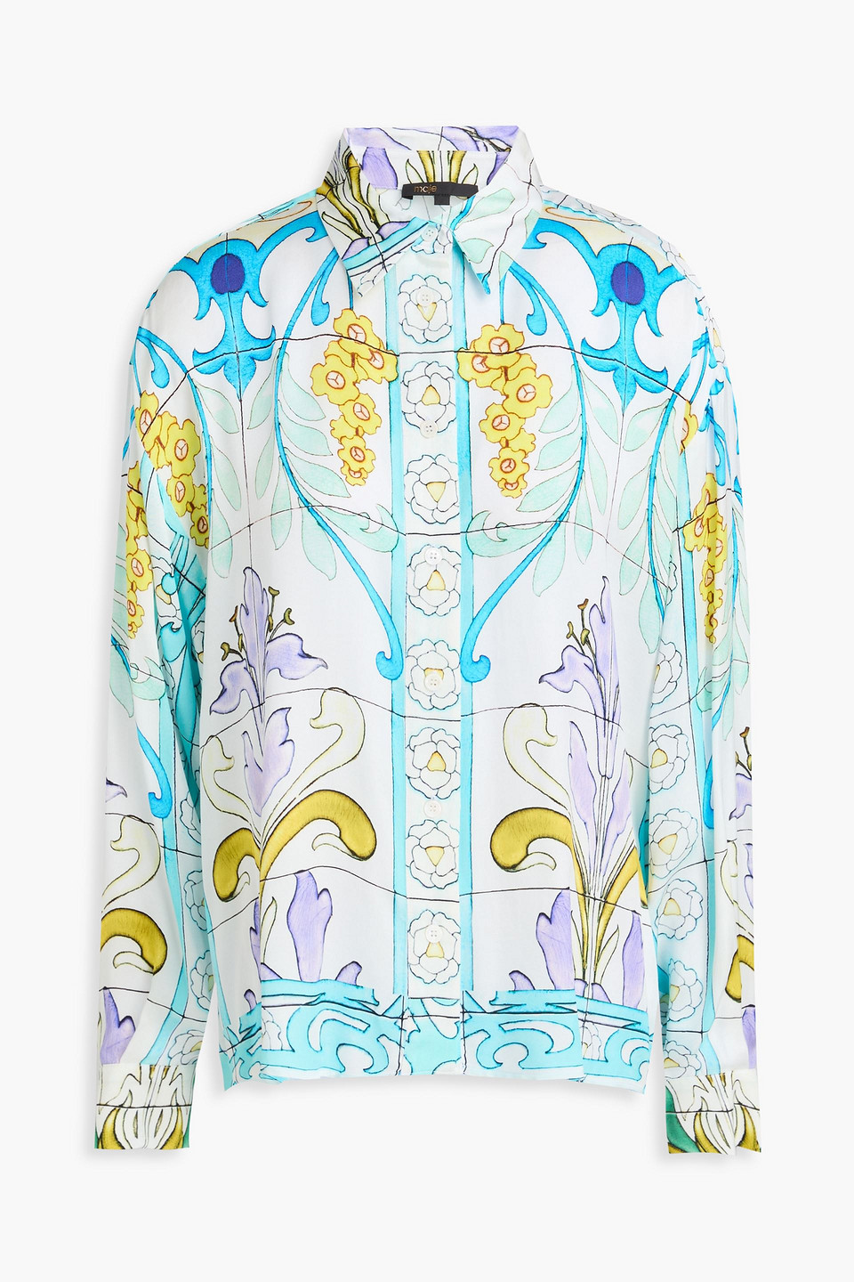 Printed satin shirt