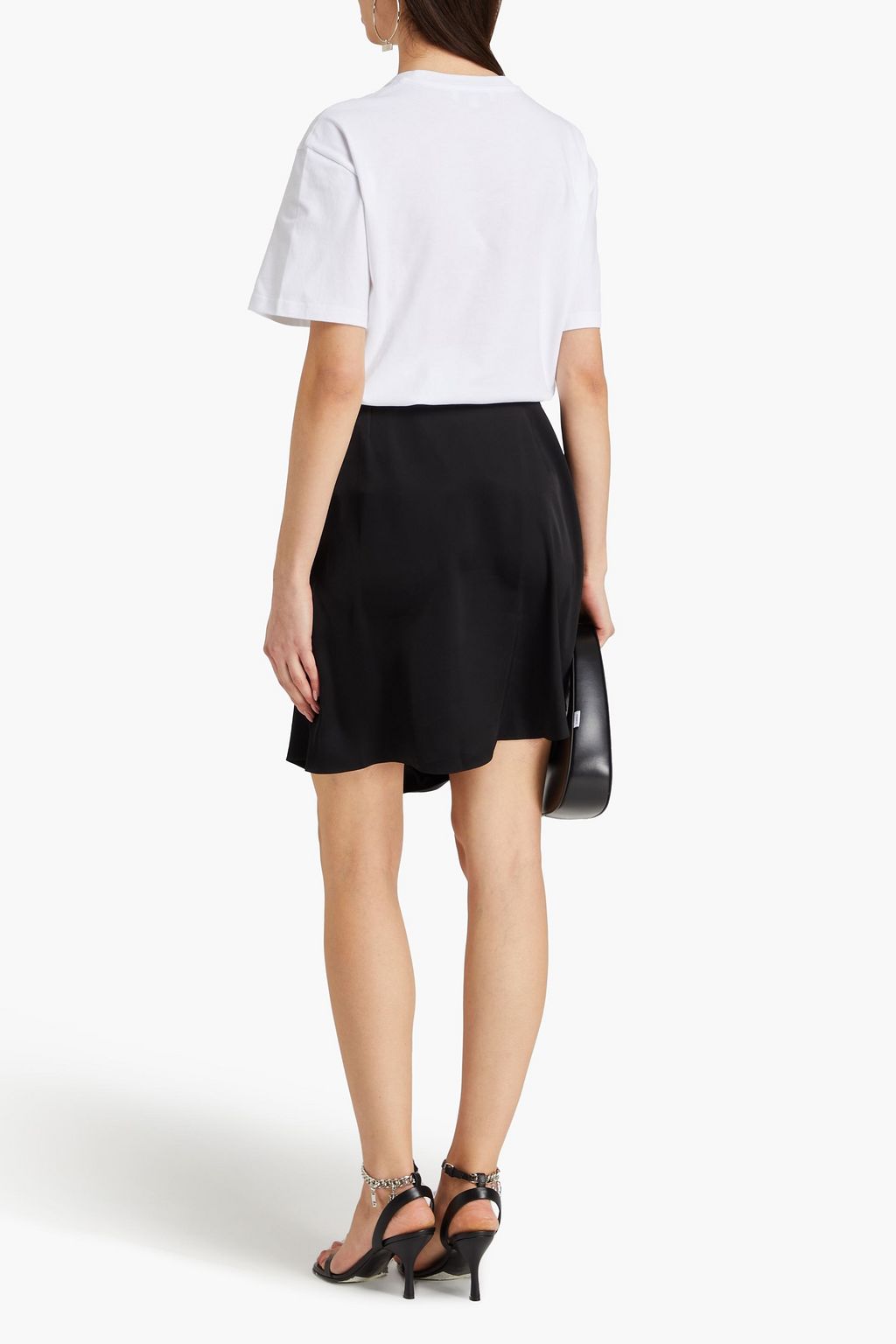 JW ANDERSON تنورة قصيرة منسدلة من الساتان