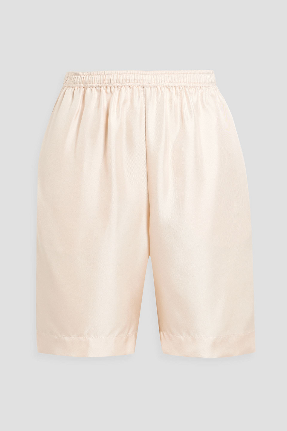 Loulou Studio Ivory Silk Zinnia Bermuda Shorts In Cream