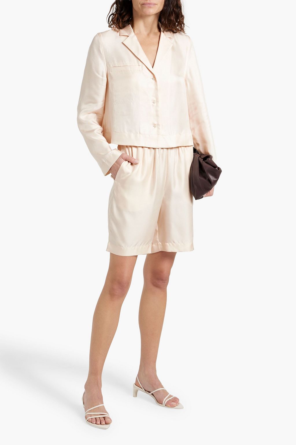LOULOU STUDIO Zinia silk-twill shorts