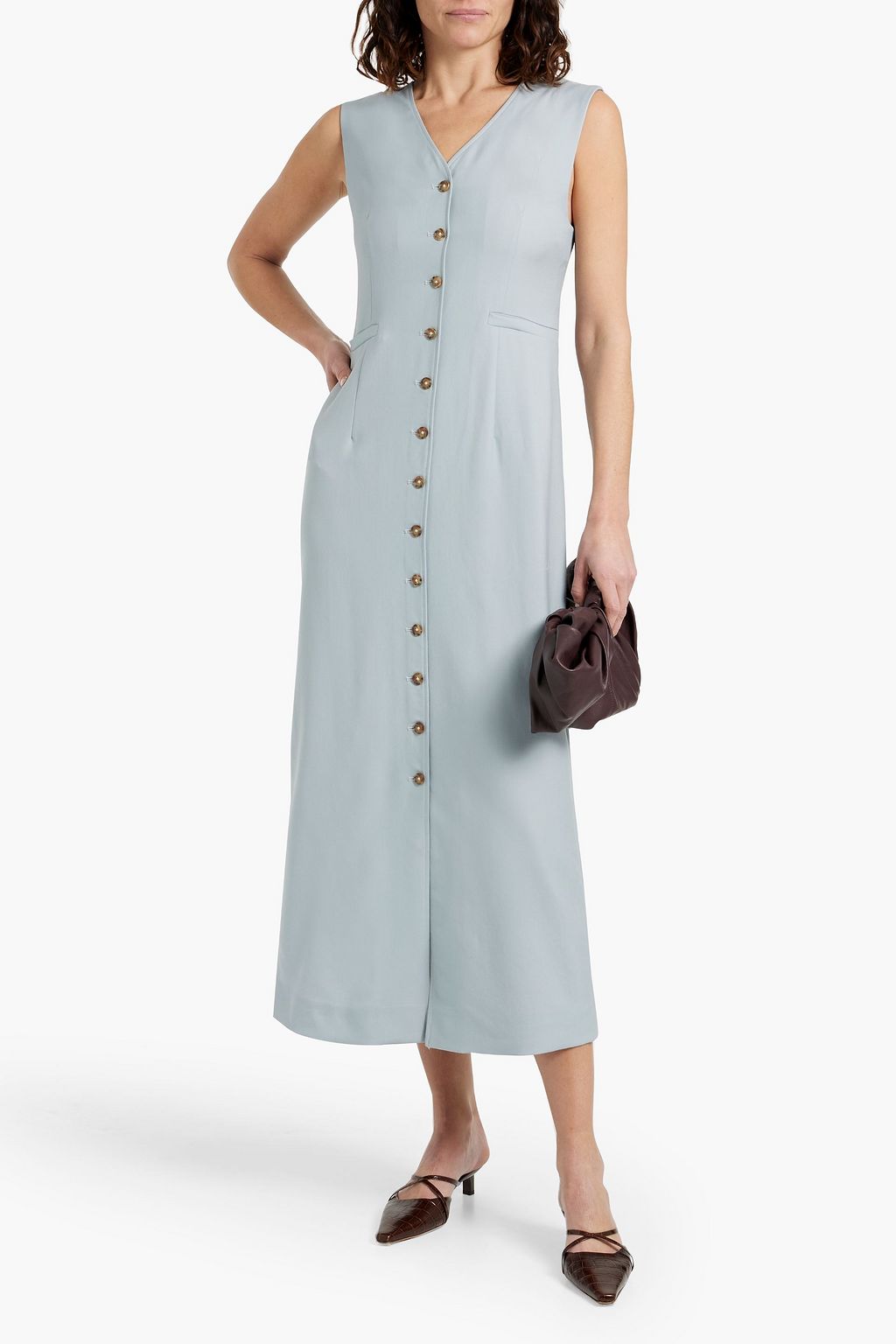 LOULOU STUDIO Idika wool-twill midi dress