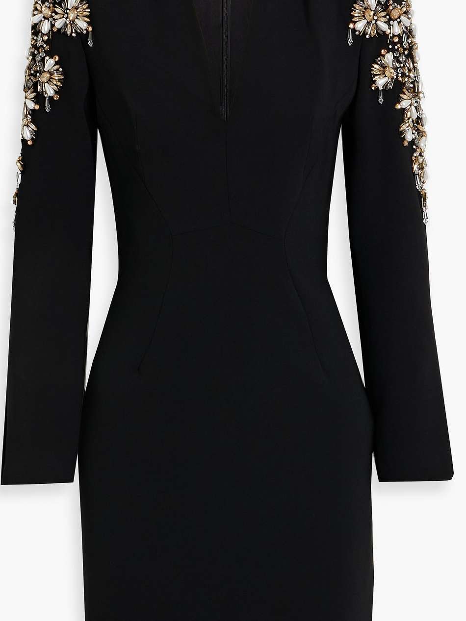 kay embellished crepe mini dress
