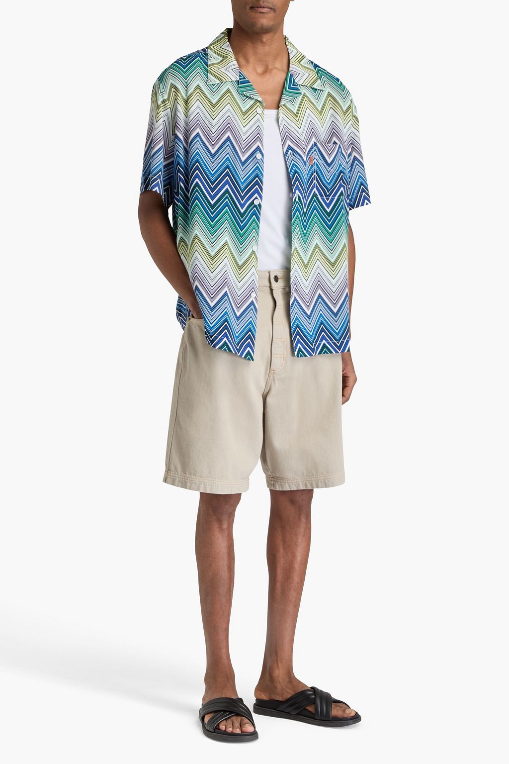 MISSONI Printed crepe shirt