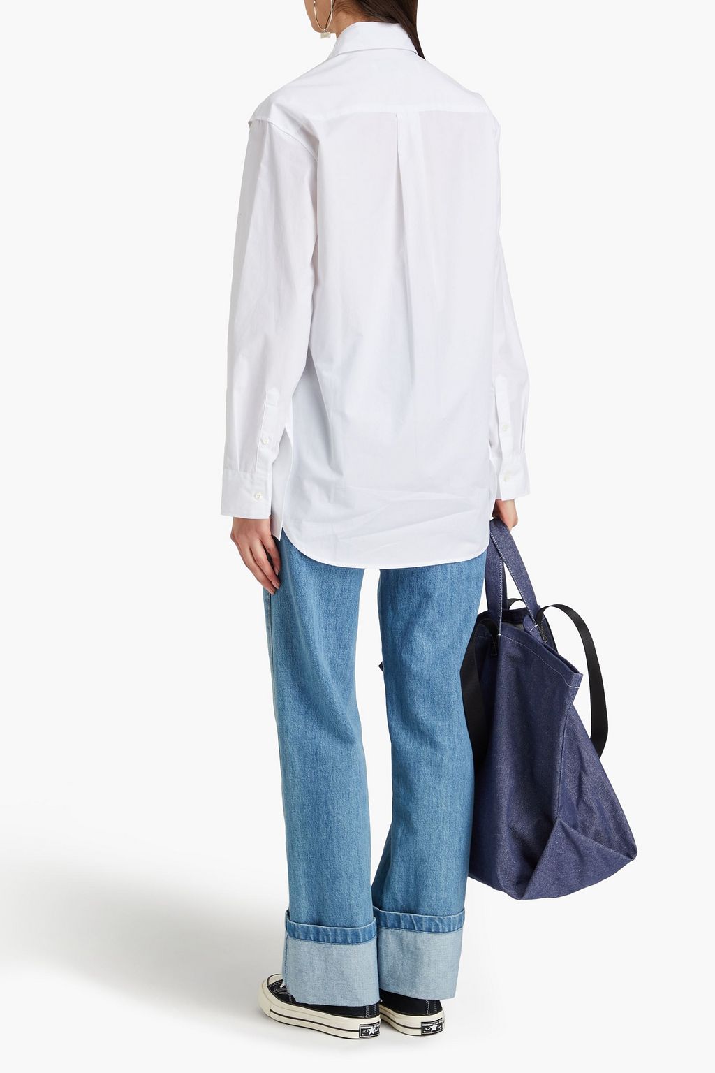 JW ANDERSON Drapiertes Hemd aus Baumwollpopeline mit Cut-outs
