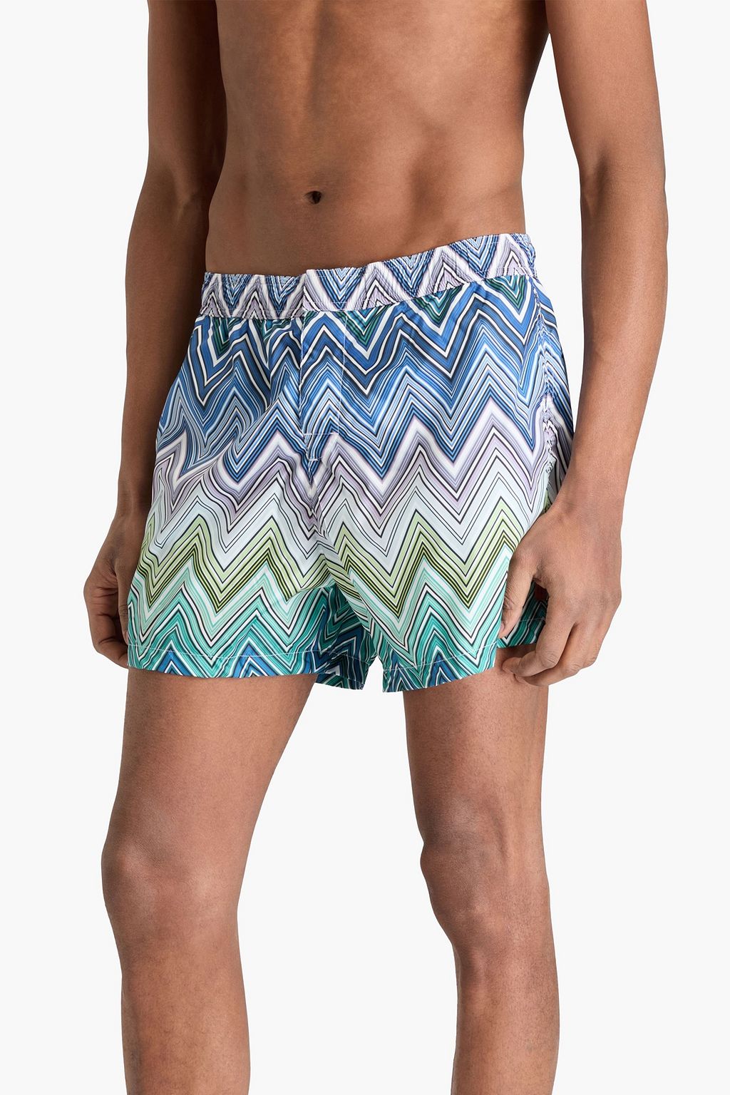MISSONI Short-length printed swim shorts