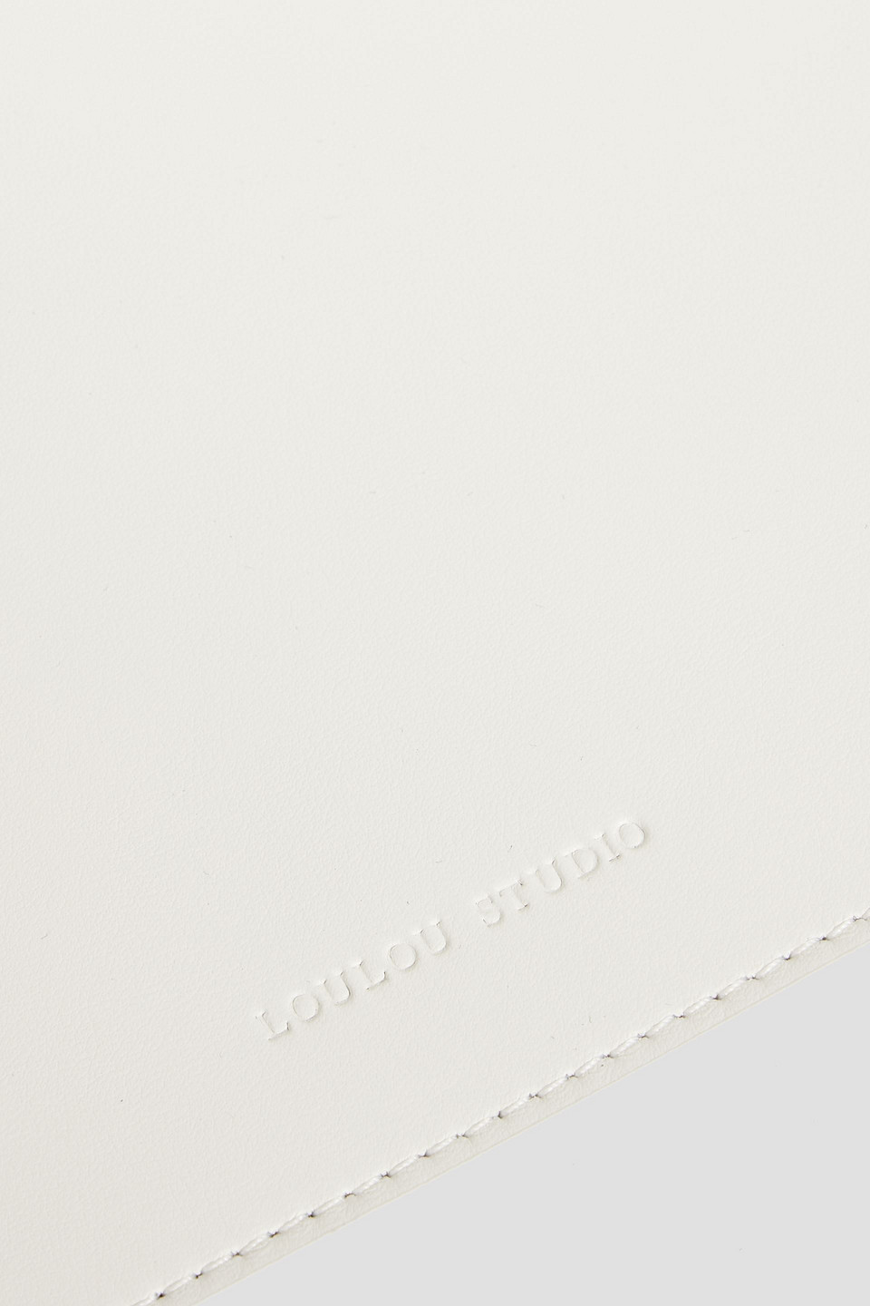 Loulou Studio Mila Leather Shoulder Bag In Off-white