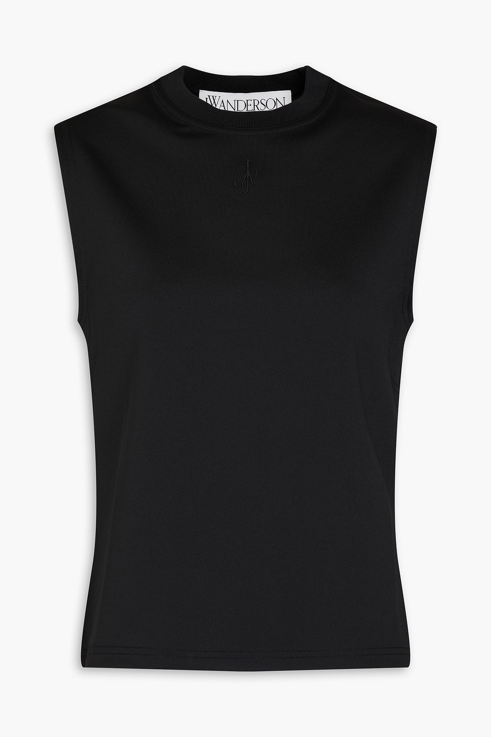 Jw Anderson Anchor Tanktop Aus Jersey Mit Stickereien In Schwarz