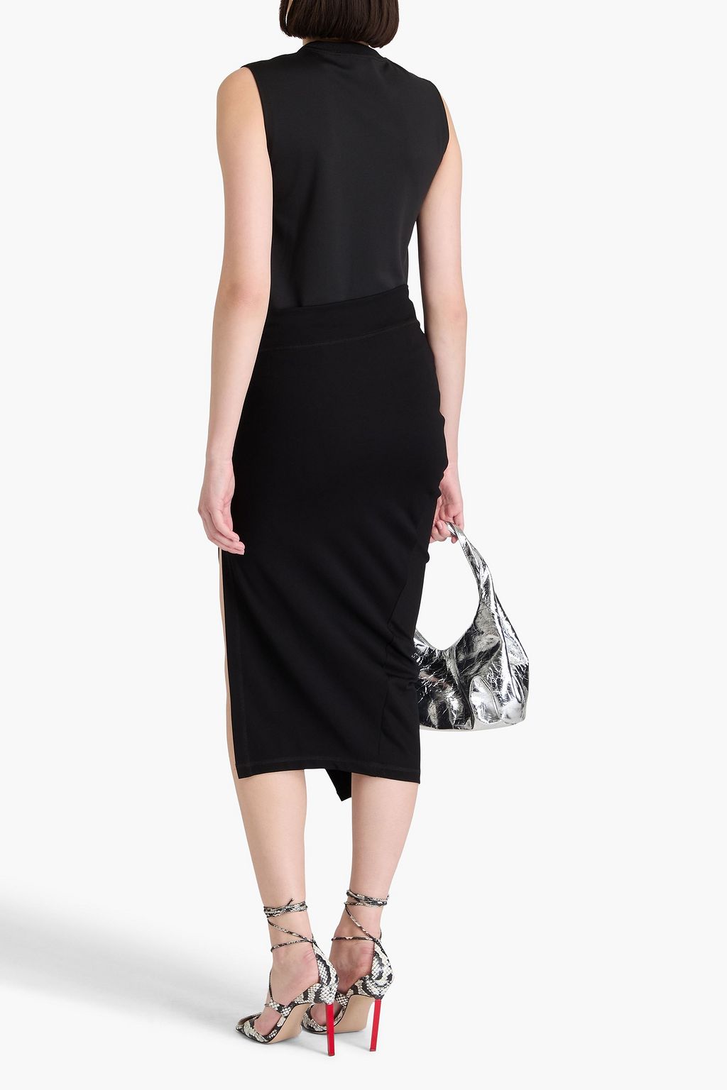 JW ANDERSON Asymmetric draped jersey skirt