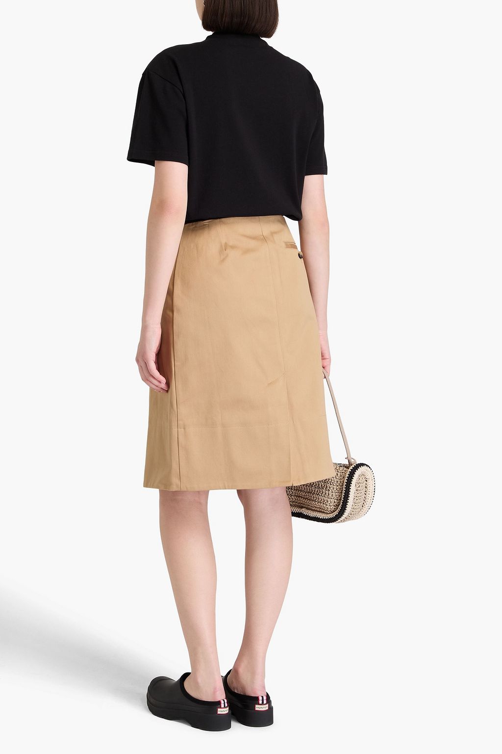 JW ANDERSON Cotton-twill wrap skirt
