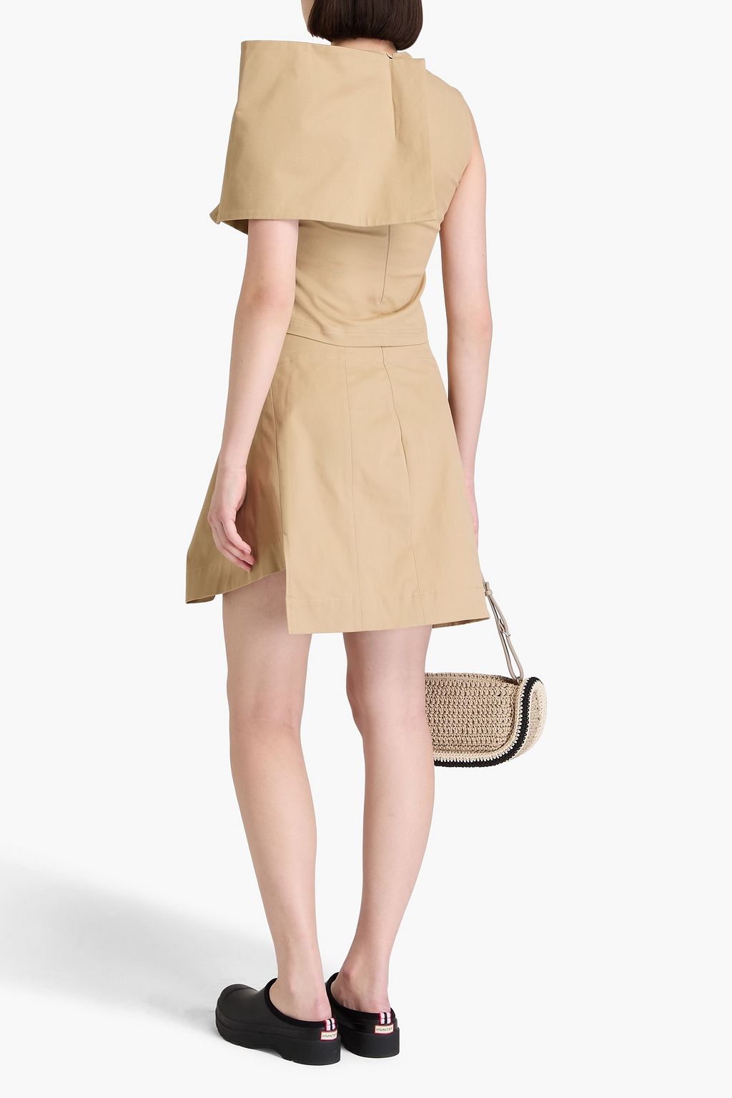 JW ANDERSON Kite draped stretch-cotton twill mini skirt