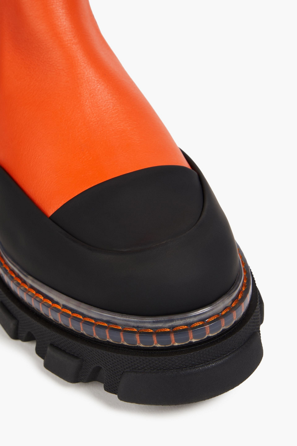 GANNI TWO-TONE LEATHER CHELSEA BOOTS