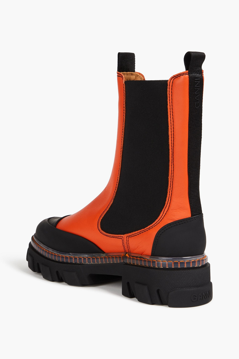 GANNI TWO-TONE LEATHER CHELSEA BOOTS