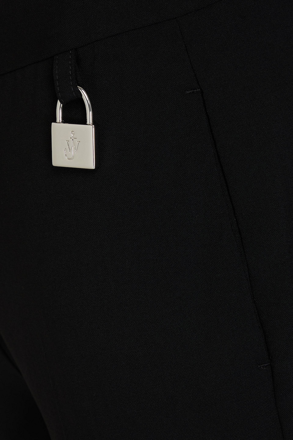 Jw Anderson Wool-blend Slim-leg Pants In Black