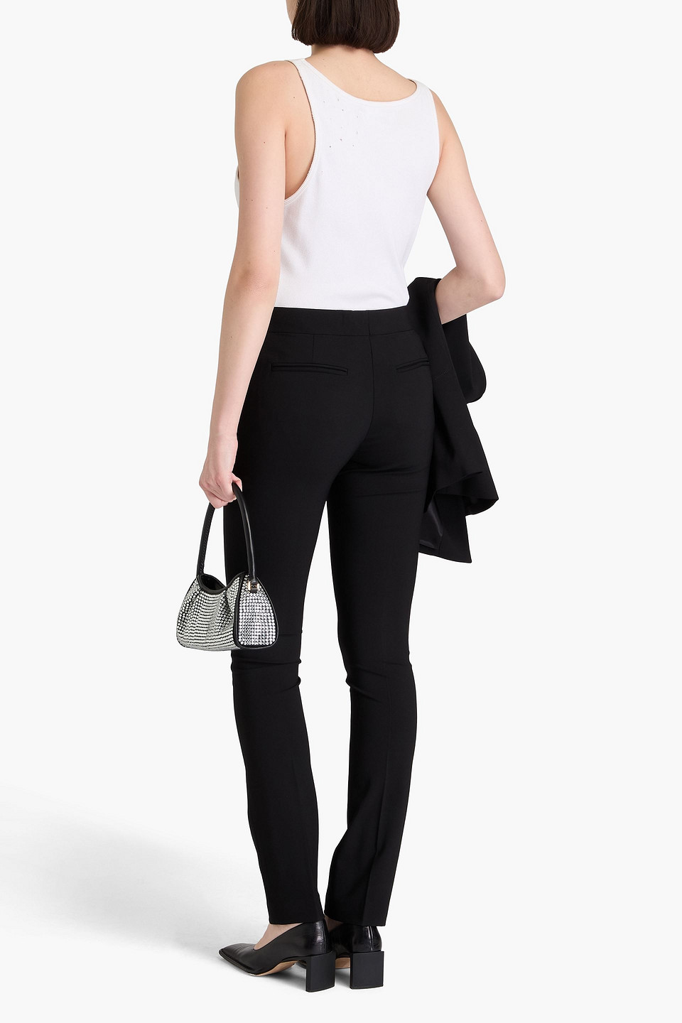 Jw Anderson Wool-blend Slim-leg Pants In Black