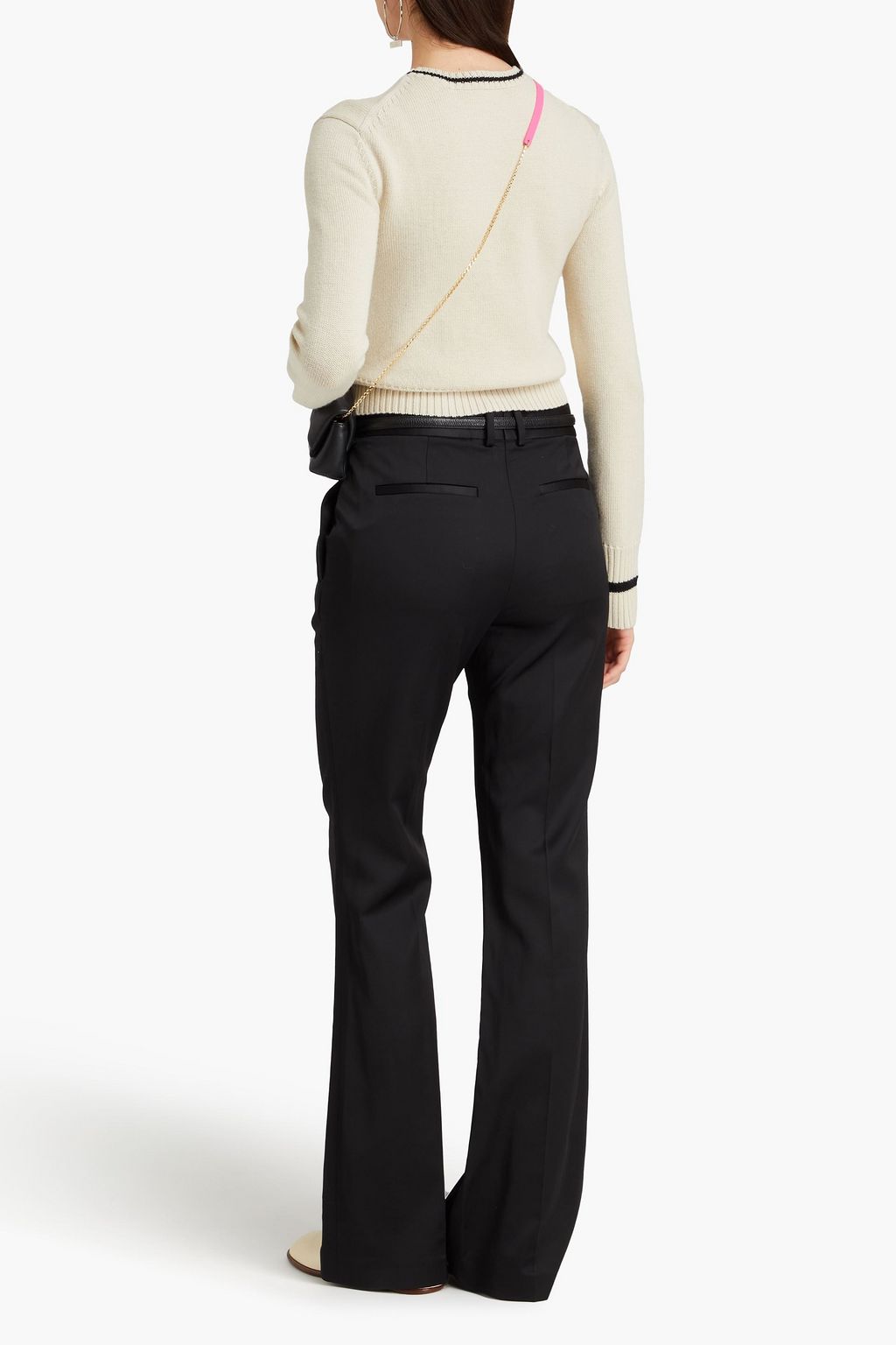 JW ANDERSON بنطلون بقصّة بوت كت من ساتان التويل