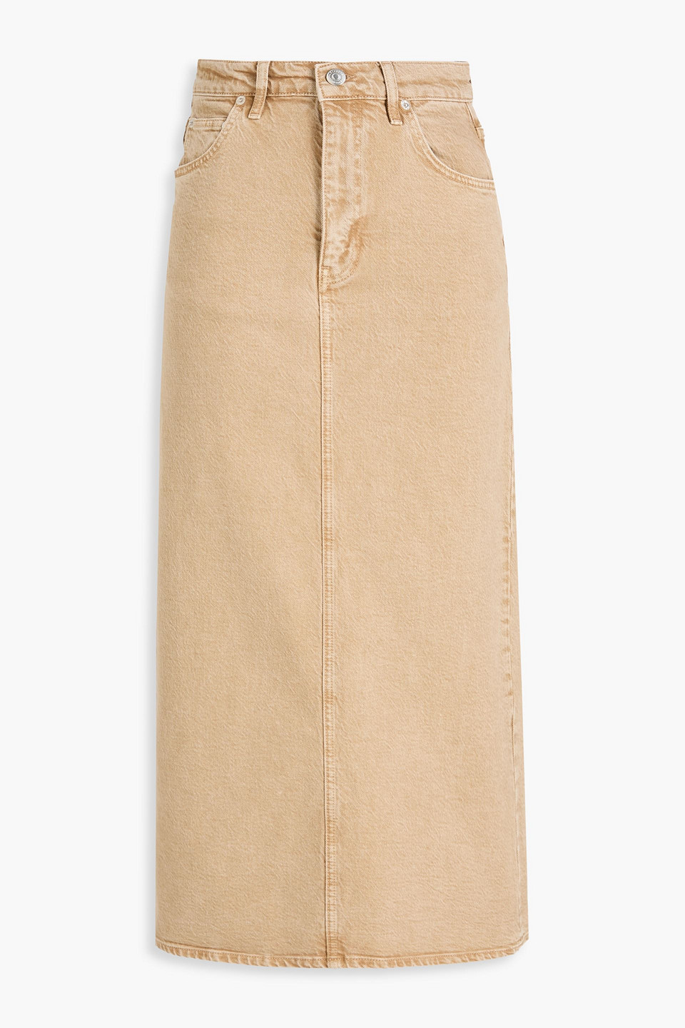 MAJE DENIM MIDI PENCIL SKIRT