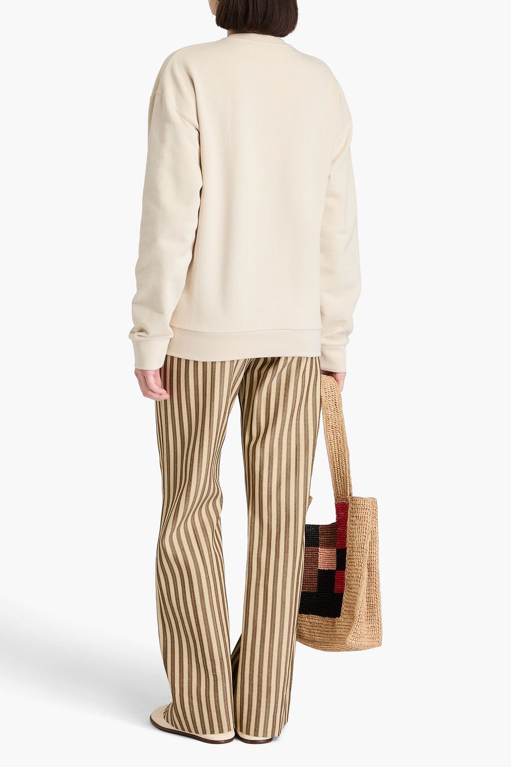 JW ANDERSON Sweatshirt aus Baumwollfrottee mit Stickereien