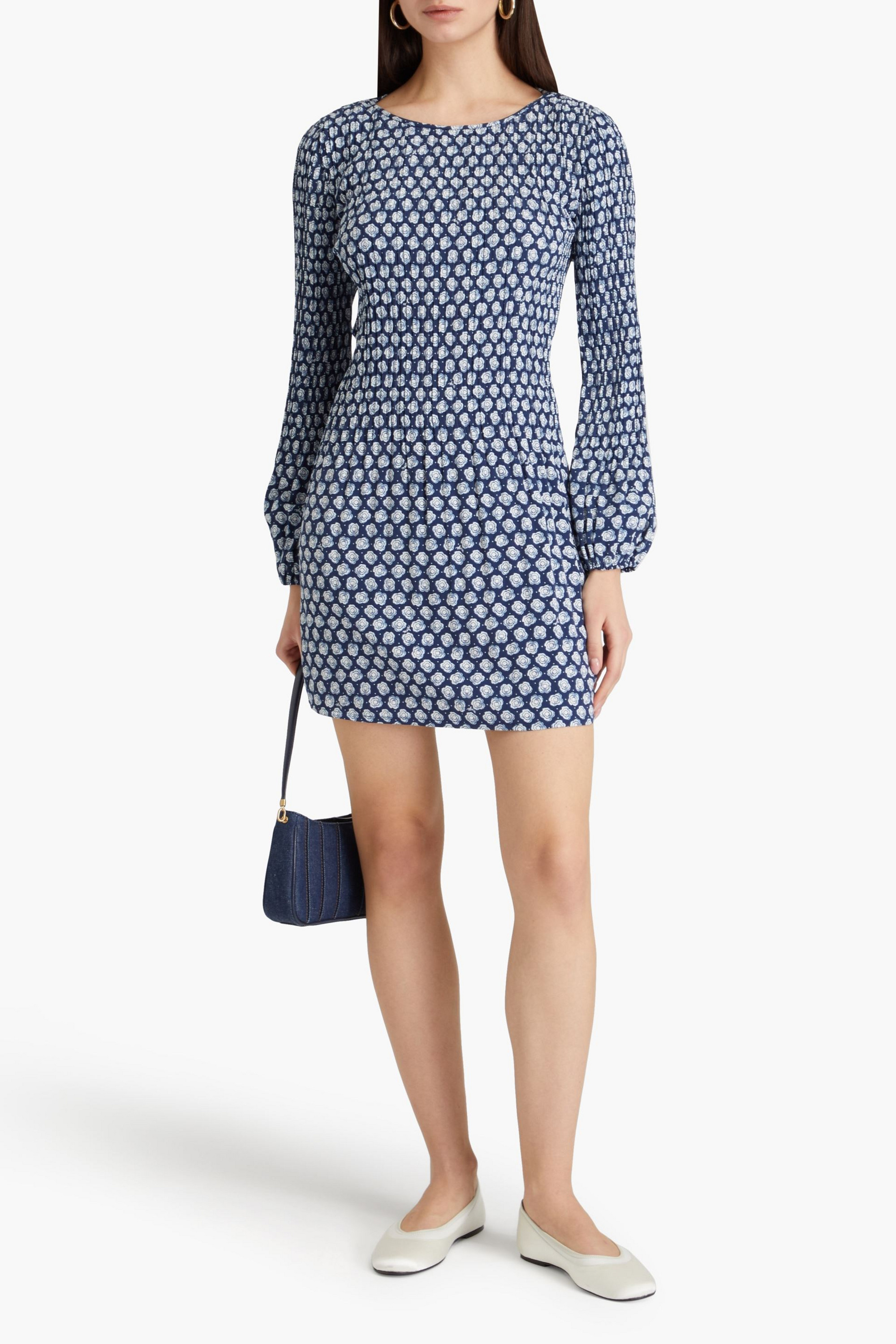 MAJE Printed twill mini dress