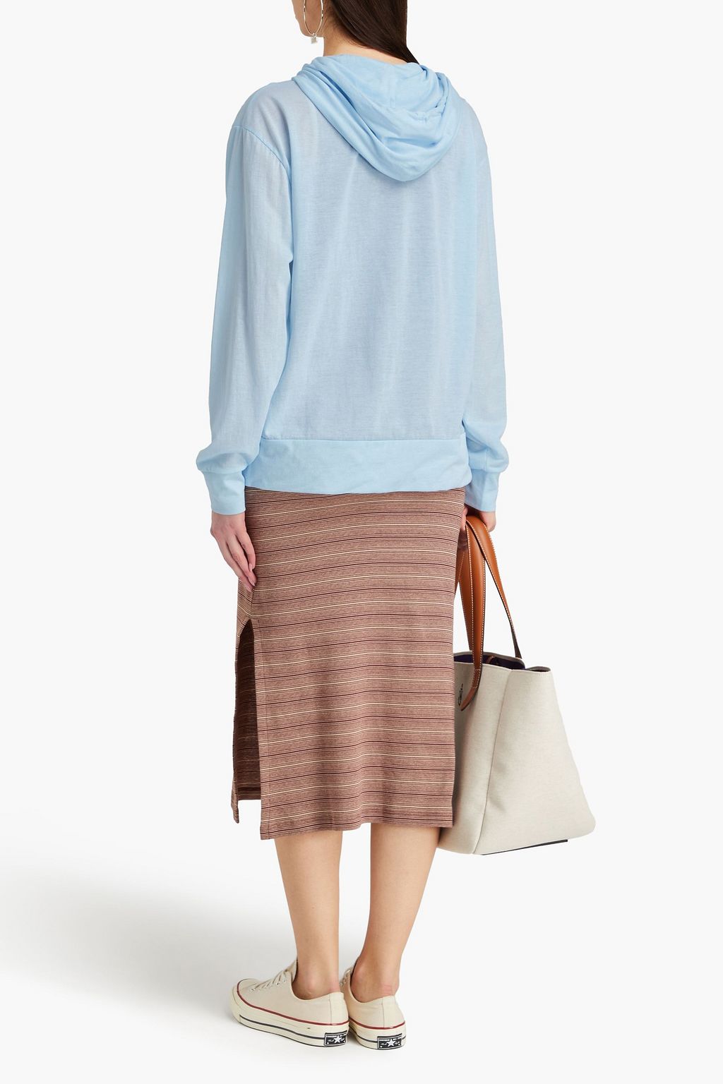 JW ANDERSON كنزة هودي من الجيرسي ومزيج القطن