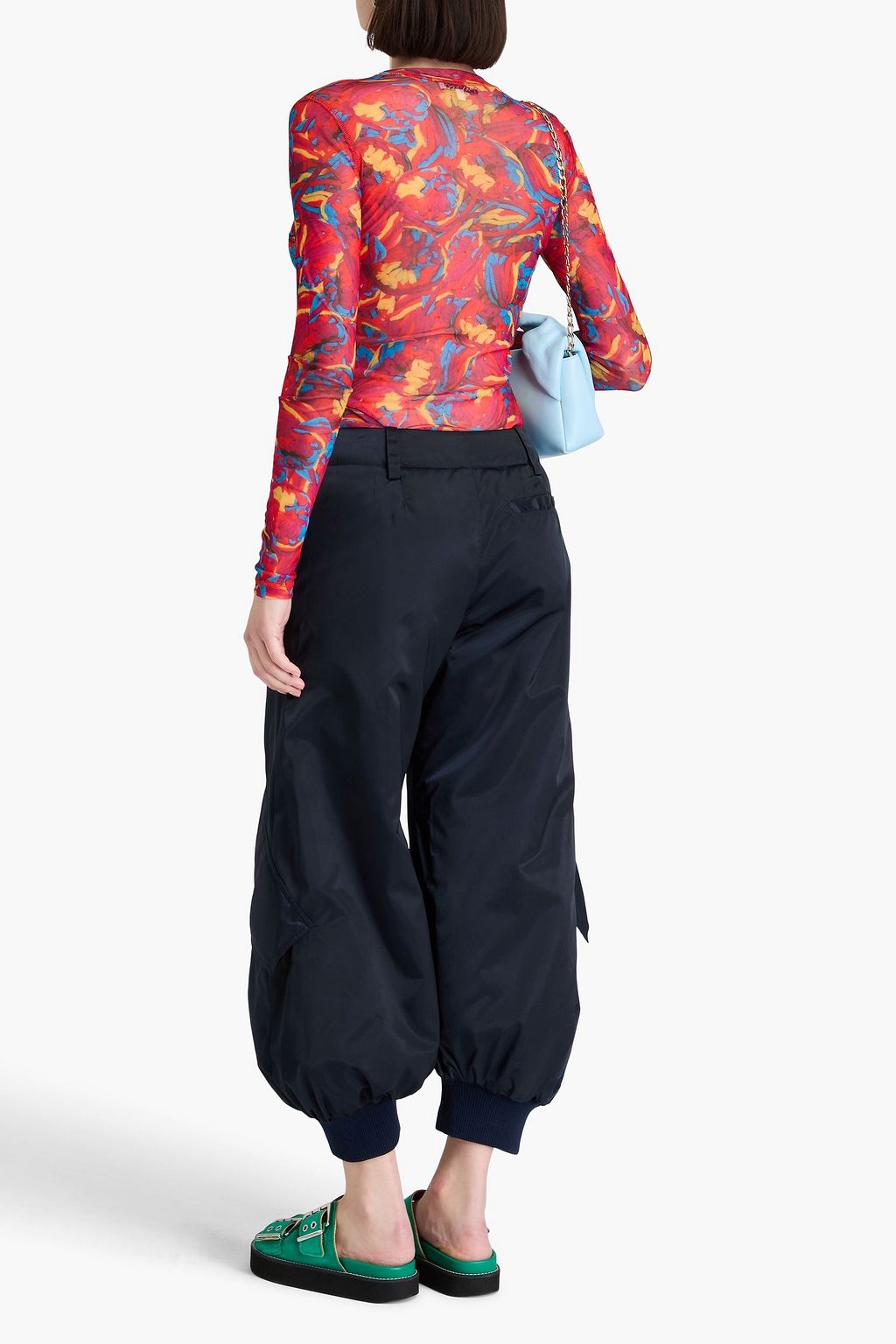 JW ANDERSON بلوزة من الشبك المطاطي مزينة بطبعات