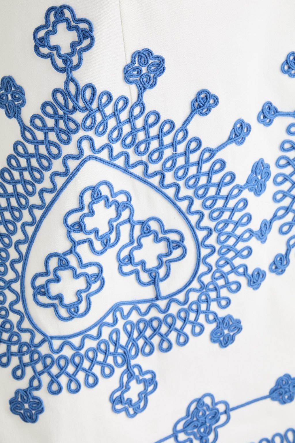 MAJE コットン混ギャバジン ミニワンピース 刺繍