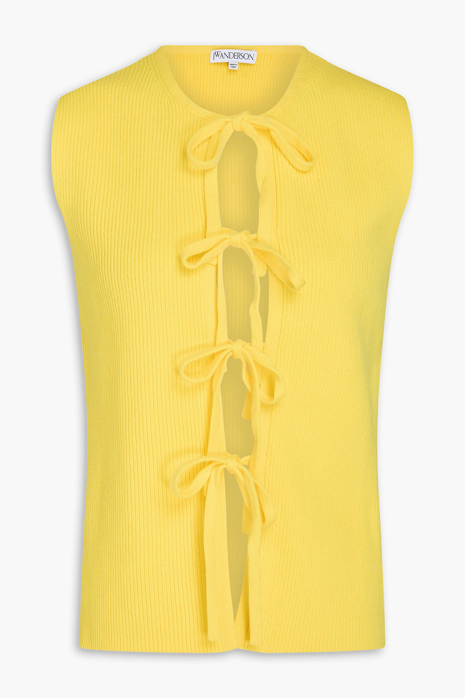 JW Anderson - Ribbed cotton-blend top - Yellow - XS
