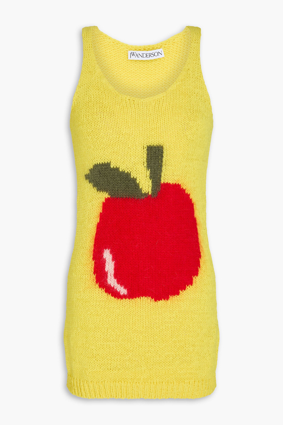 JW Anderson - Intarsia cotton-blend top - Yellow - XS