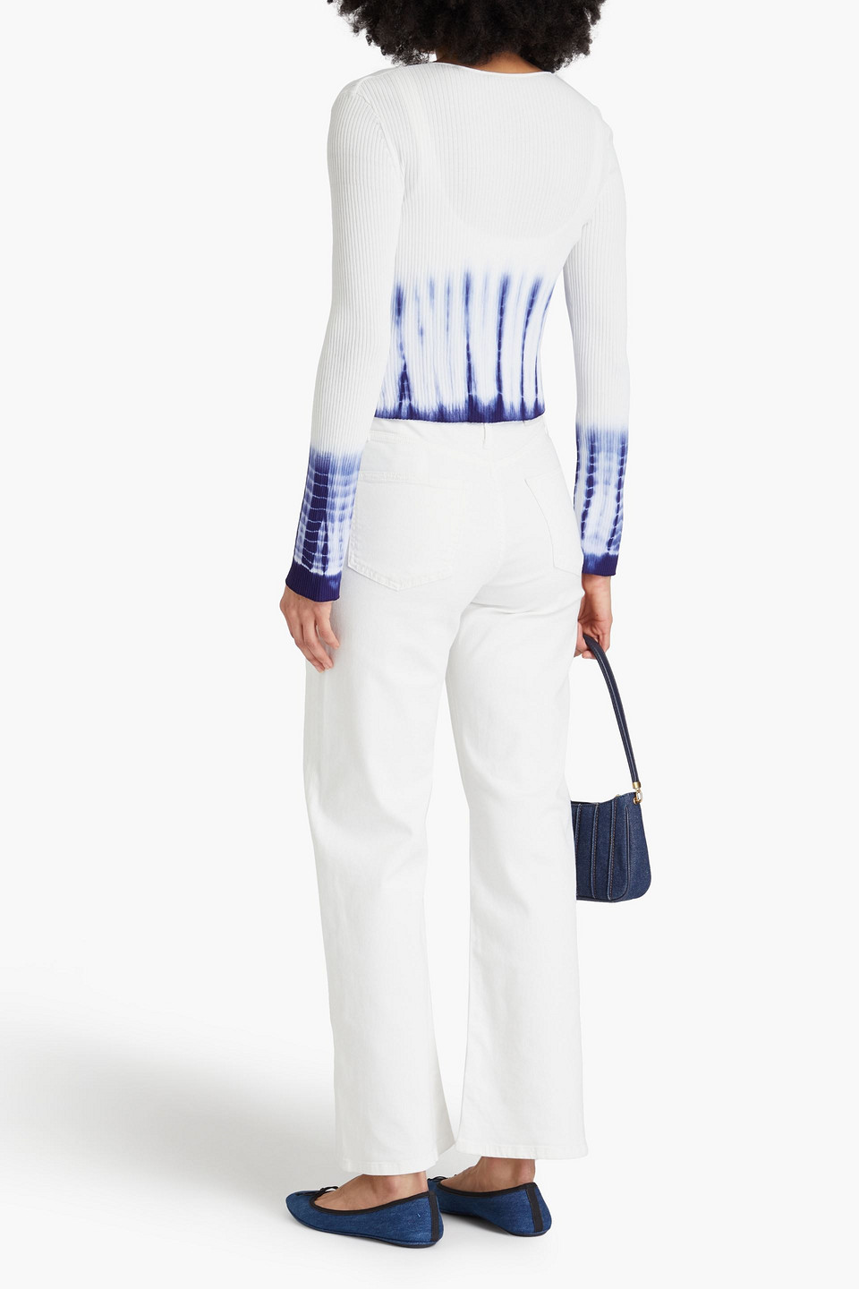 Maje Hoch Sitzende Jeans Mit Geradem Bein Und Verzierung In Weiss