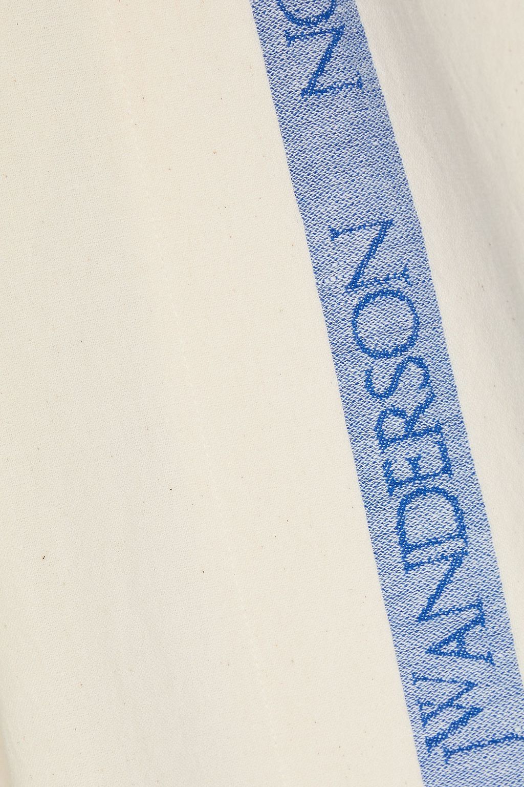 JW ANDERSON بنطال بأرجل واسعة من مزيج الكتان والقطن مخطط من الجاكار