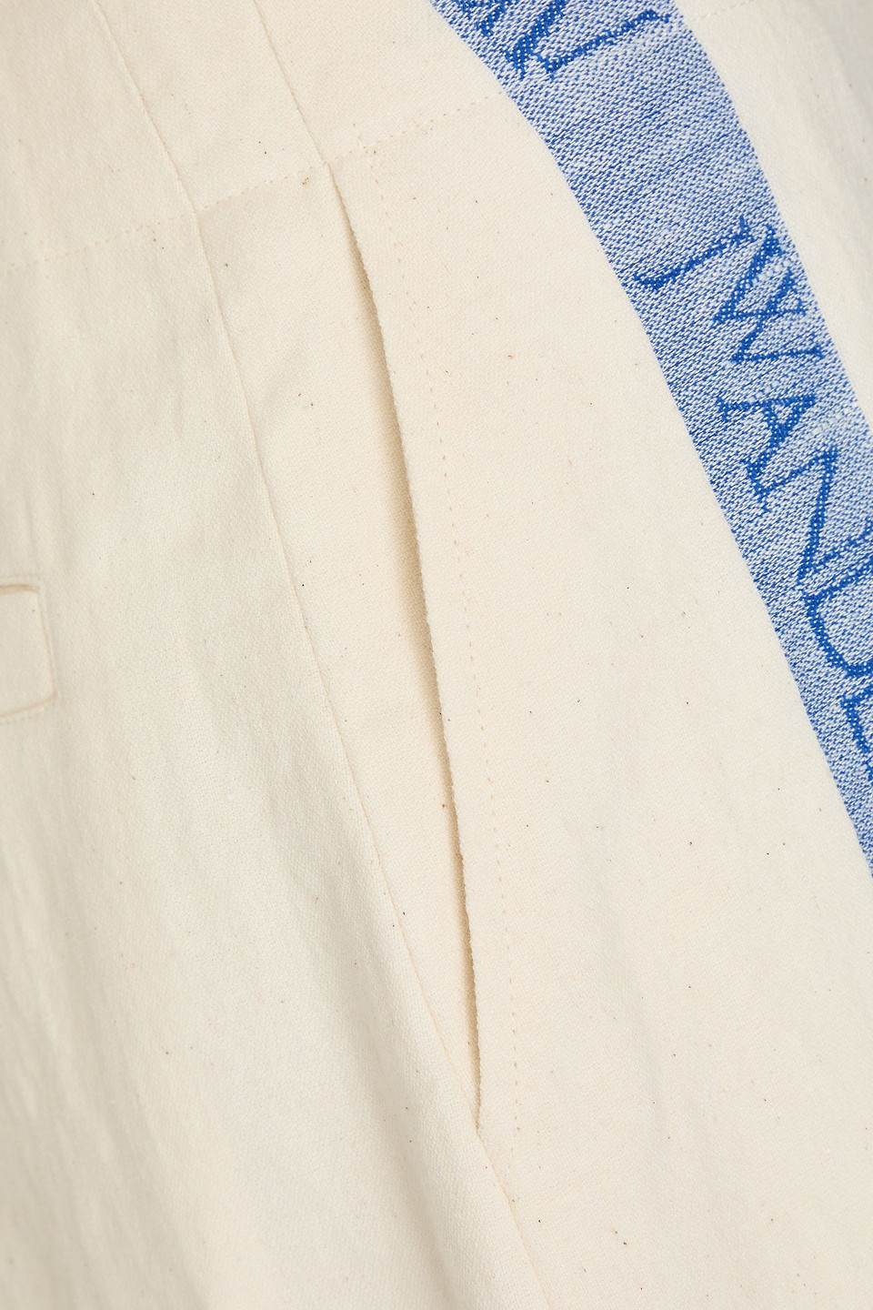 JW ANDERSON SHORTS AUS EINER BAUMWOLL-LEINENMISCHUNG MIT JACQUARDBESATZ