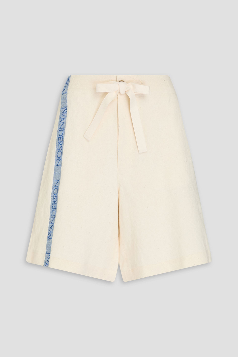 JW ANDERSON SHORTS AUS EINER BAUMWOLL-LEINENMISCHUNG MIT JACQUARDBESATZ