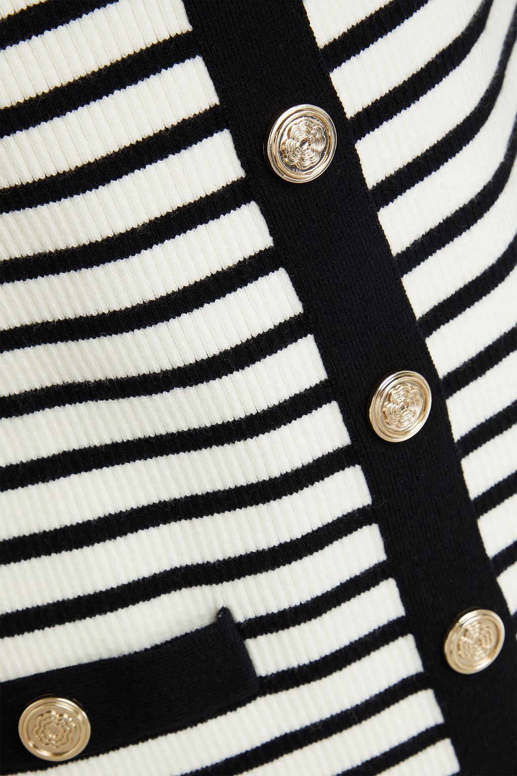 MAJE Gestreiftes Minikleid aus geripptem Jersey