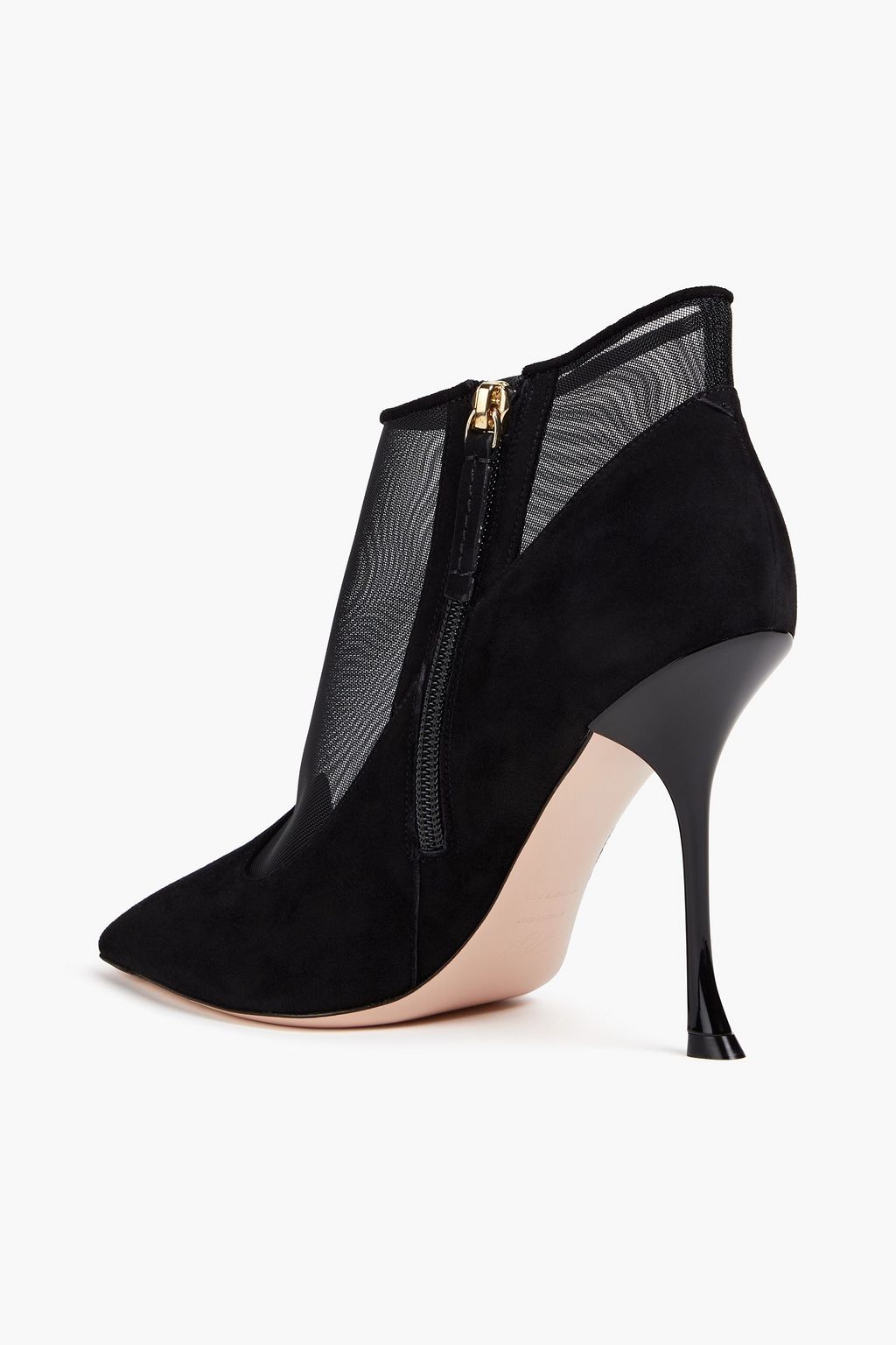 ROGER VIVIER Suede and mesh ankle boots