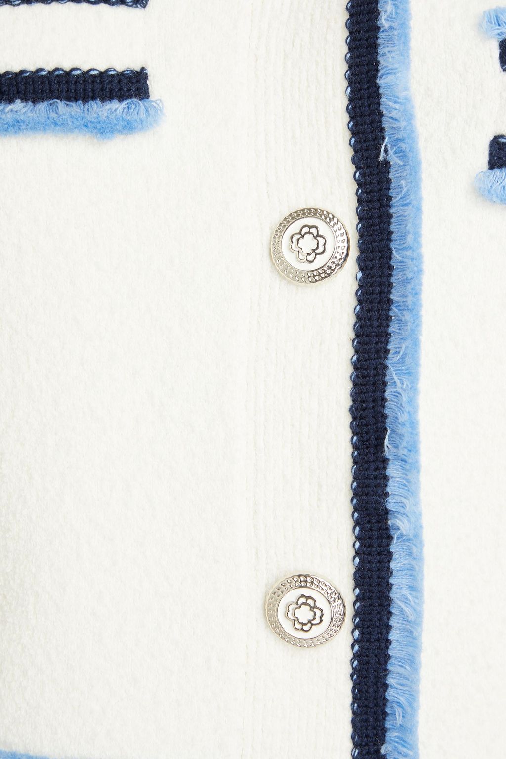 MAJE Cardigan aus einer Baumwollmischung mit Fransen