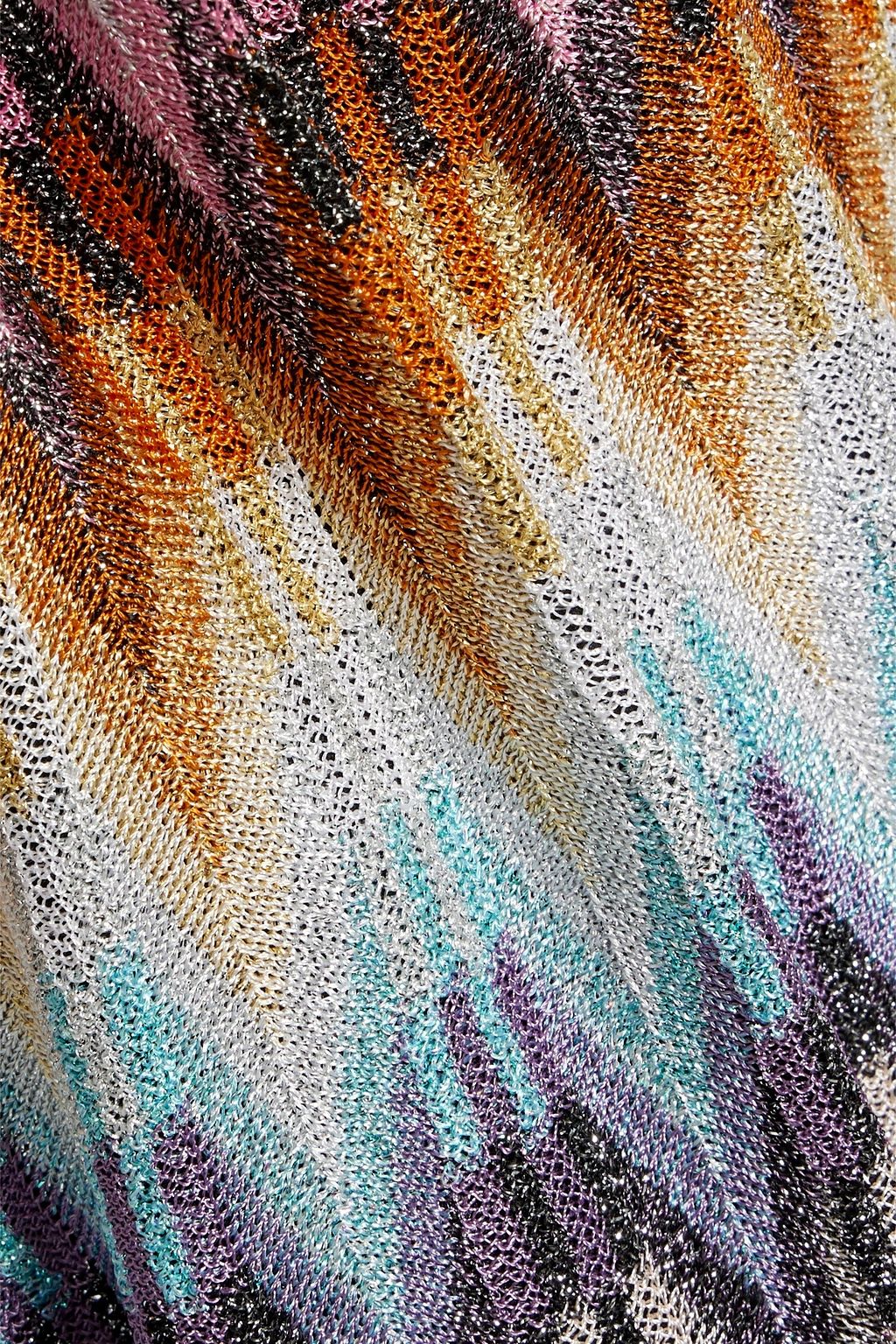 MISSONI Metallic crochet-knit wide-leg pants