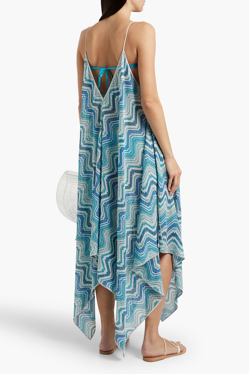 MISSONI Metallic crochet-knit midi dress