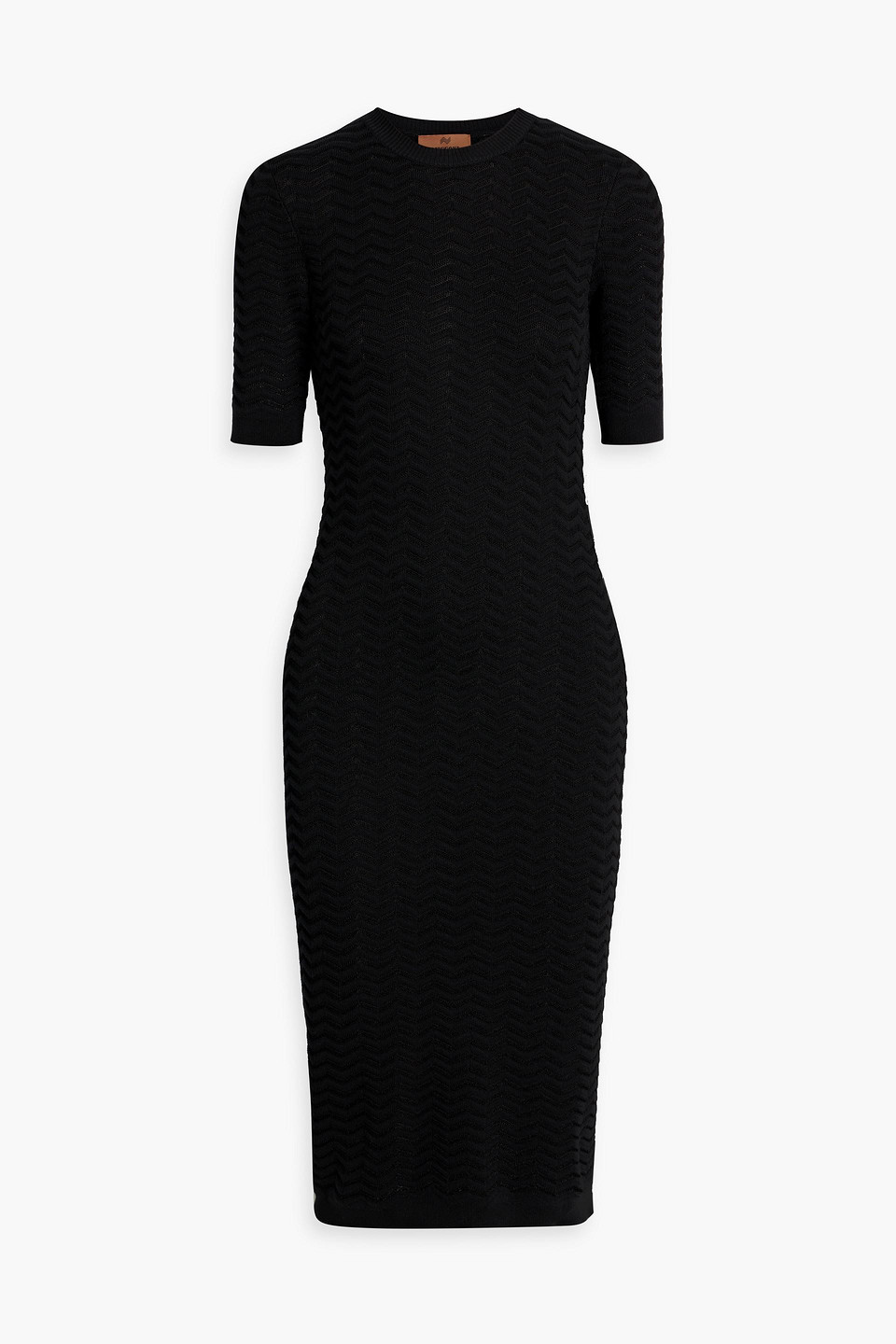 Missoni Zigzag-woven Midi Dress In Black