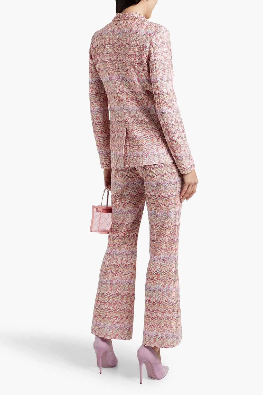 MISSONI Metallic crochet-knit blazer