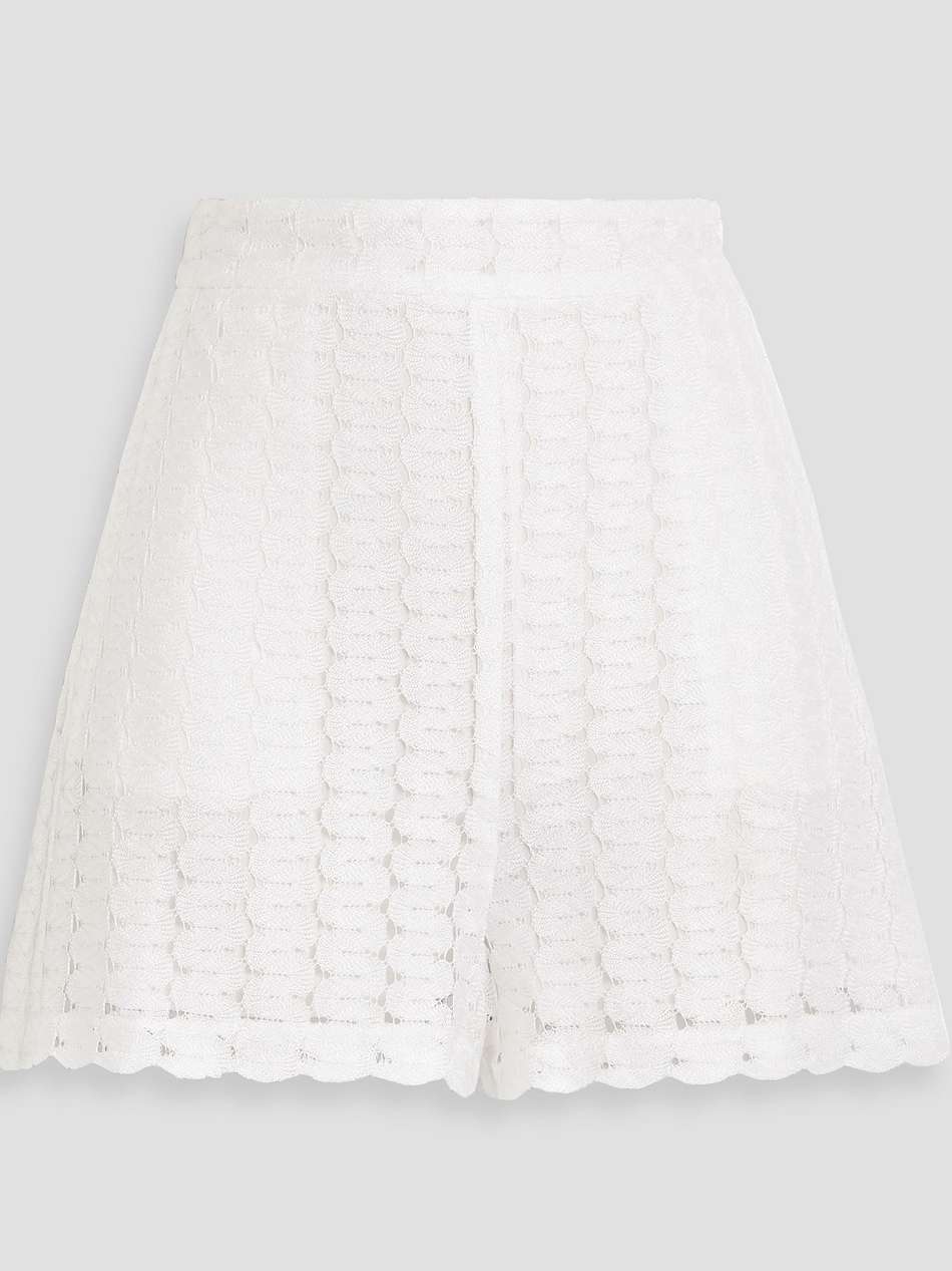 crochet-knit shorts