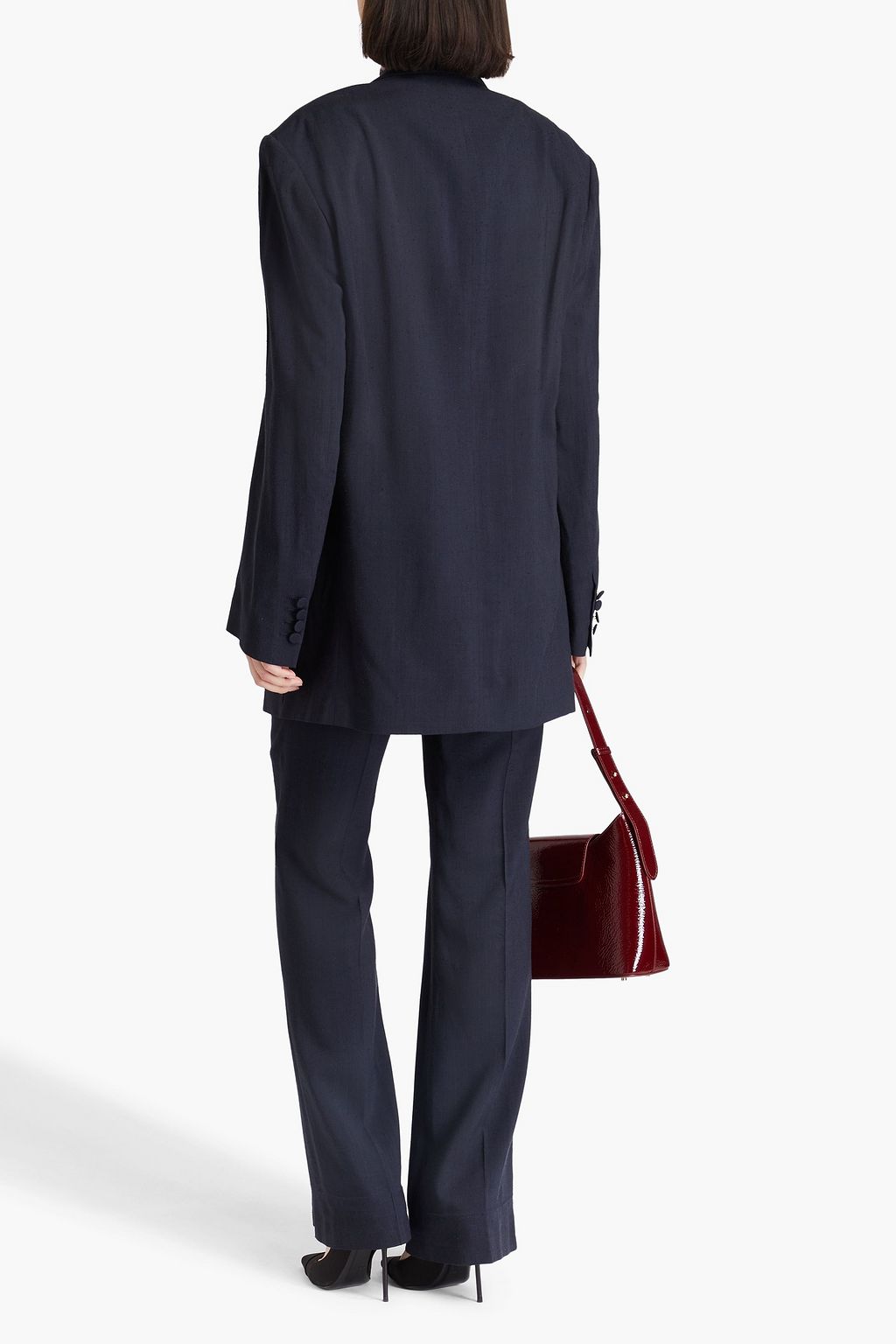 DRIES VAN NOTEN Doppelreihiger Blazer aus Webstoff mit Flammgarneffekt